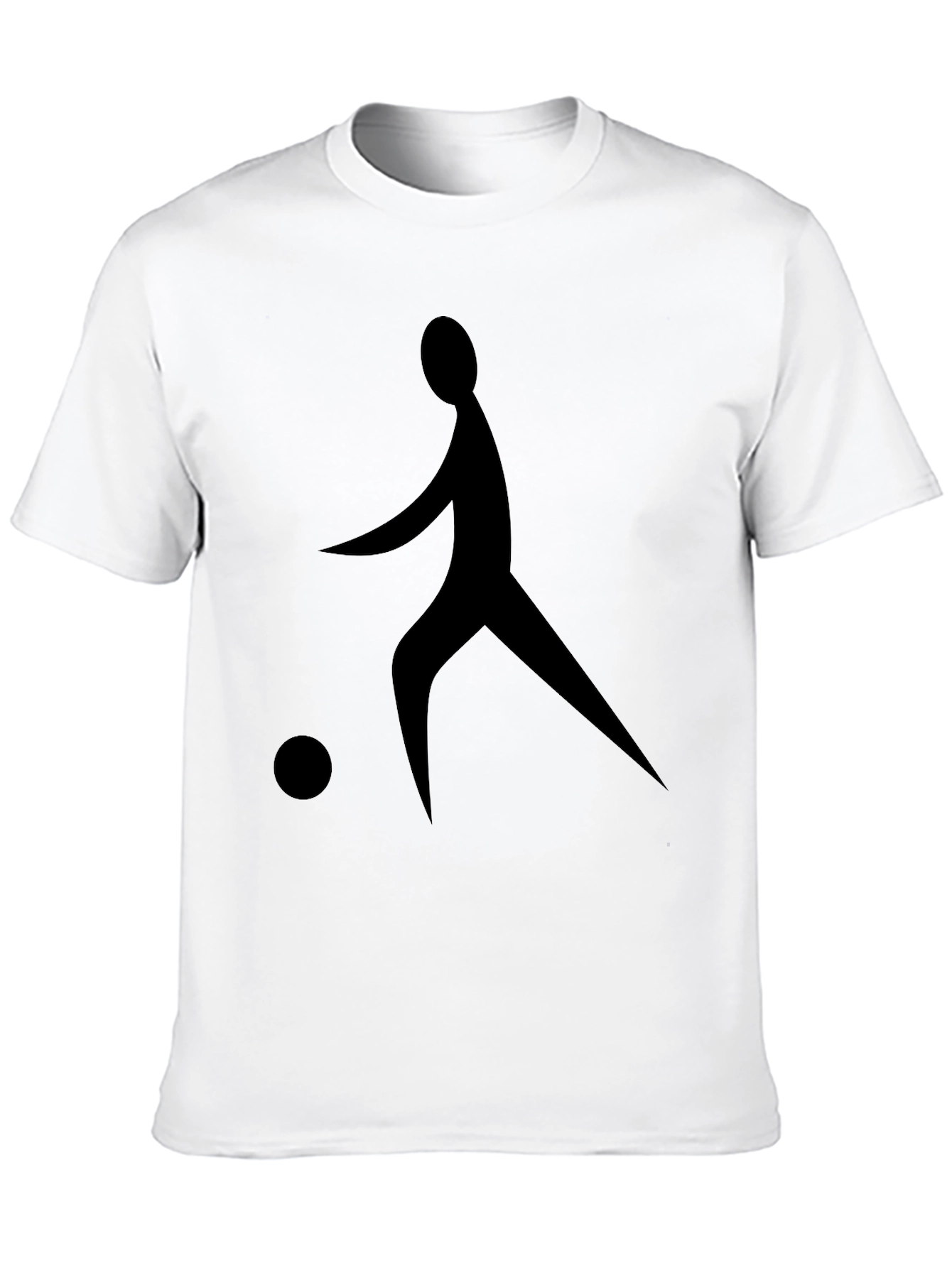 Black Soccer Player Graphic Tee