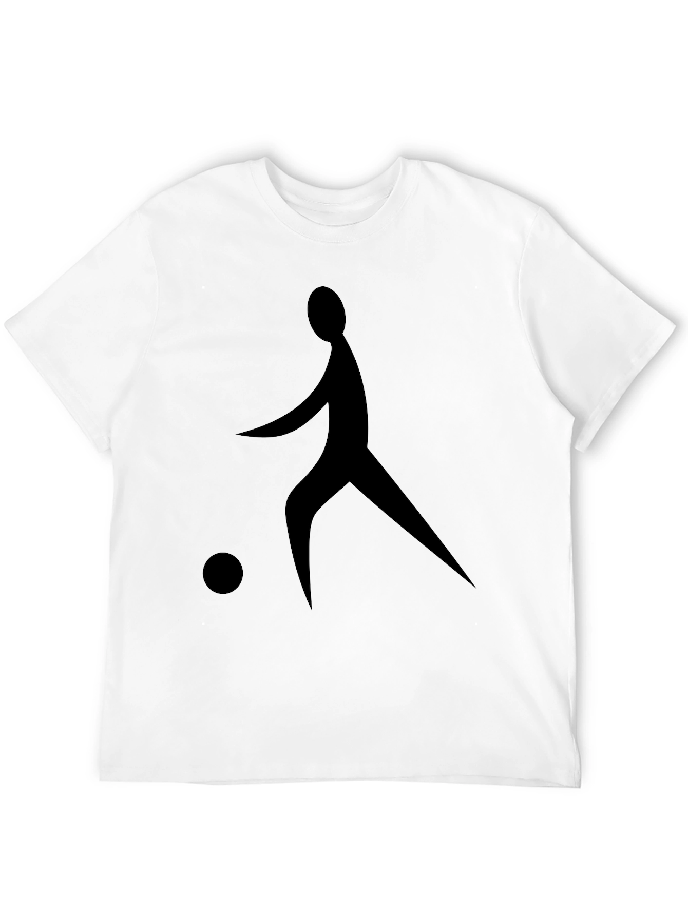 Black Soccer Player Graphic Tee