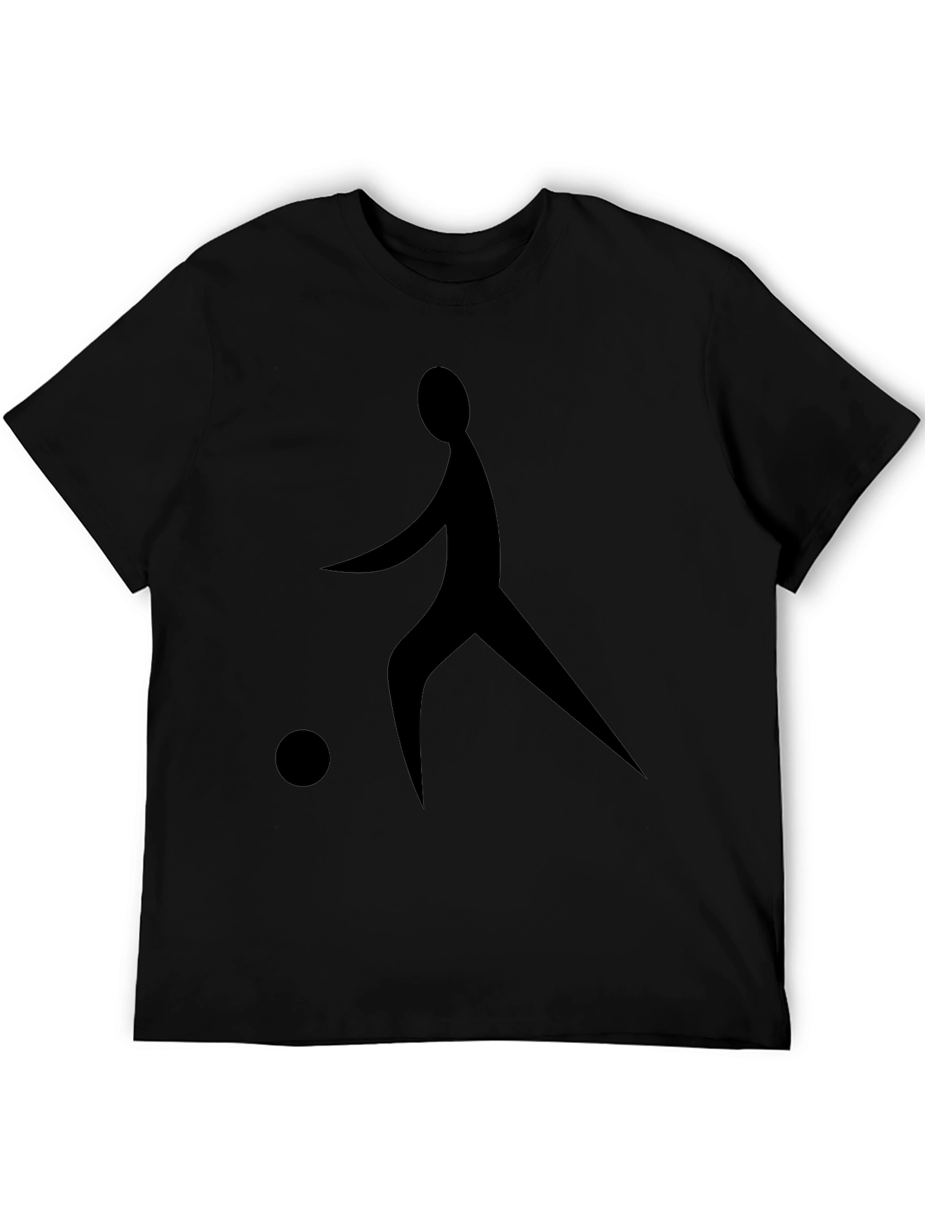 Black Soccer Player Graphic Tee