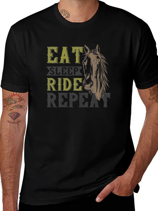 Eat Sleep Ride Repeat Horse T-Shirt