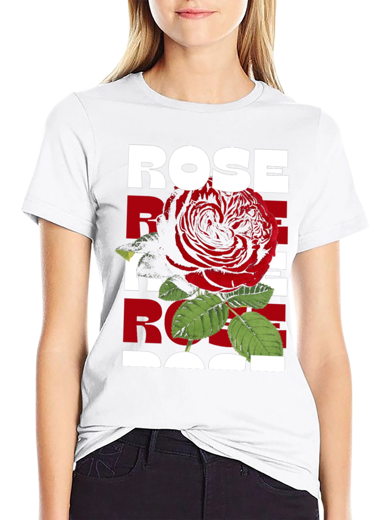 Rose Graphic Print T-Shirt