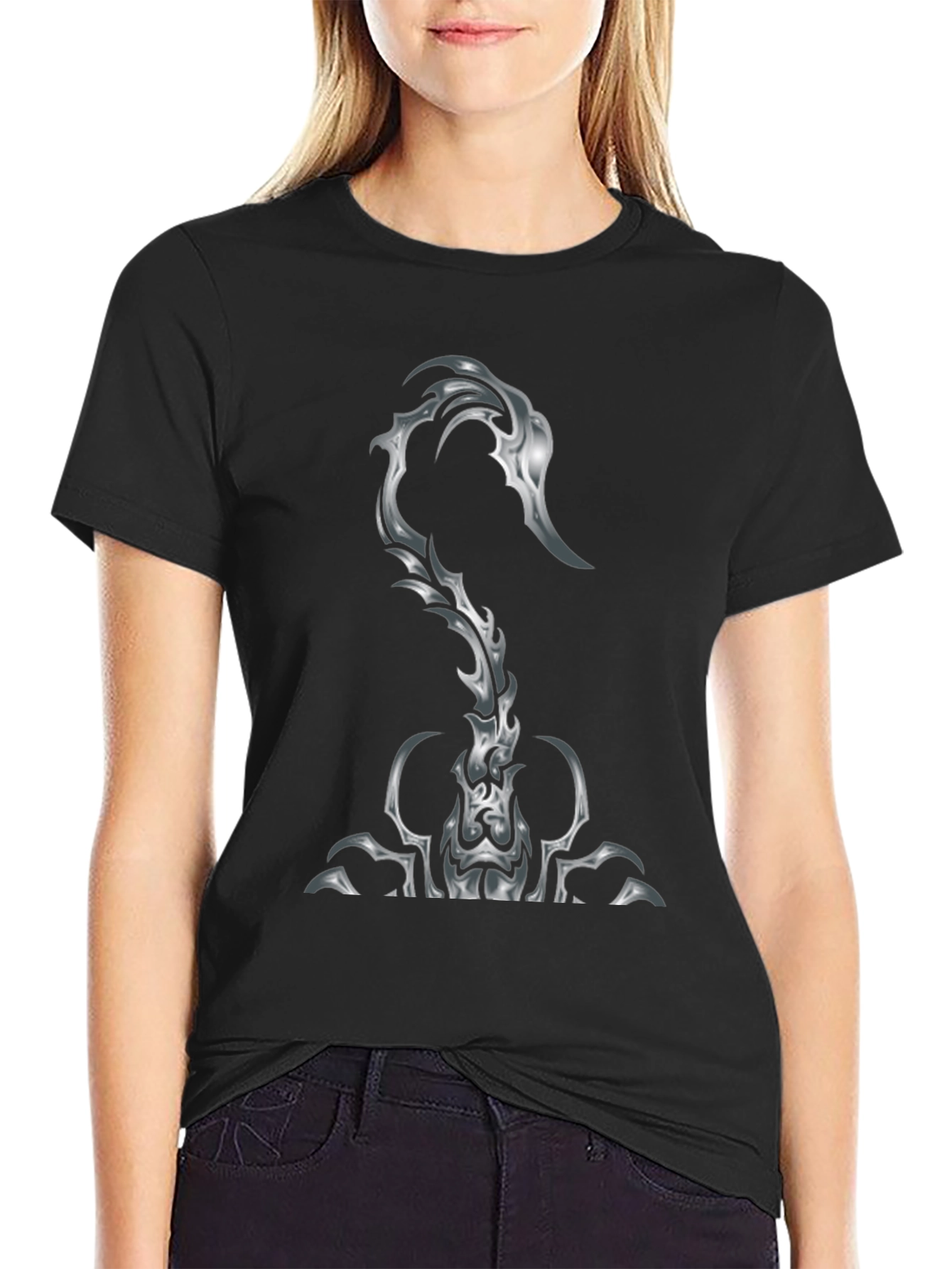 Scorpion Graphic Print Black T-Shirt
