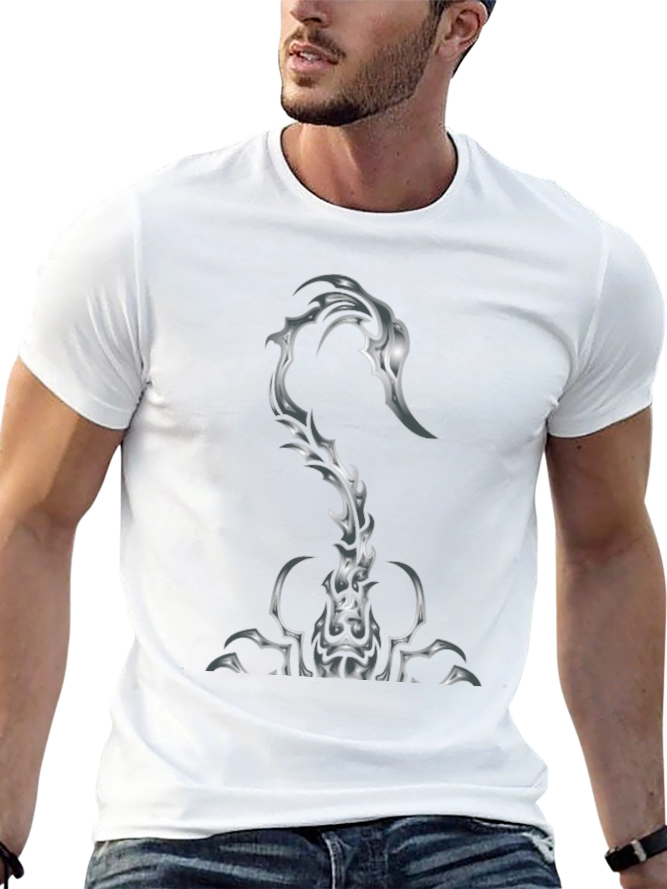Scorpion Graphic Print Black T-Shirt