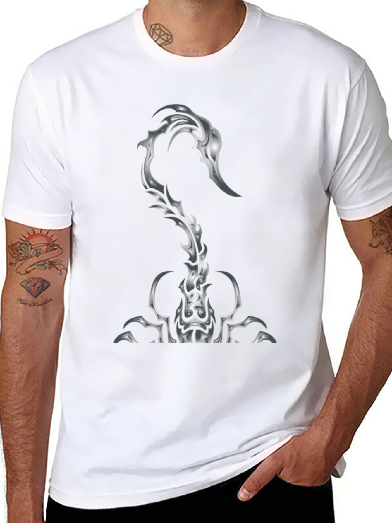 Scorpion Graphic Print Black T-Shirt