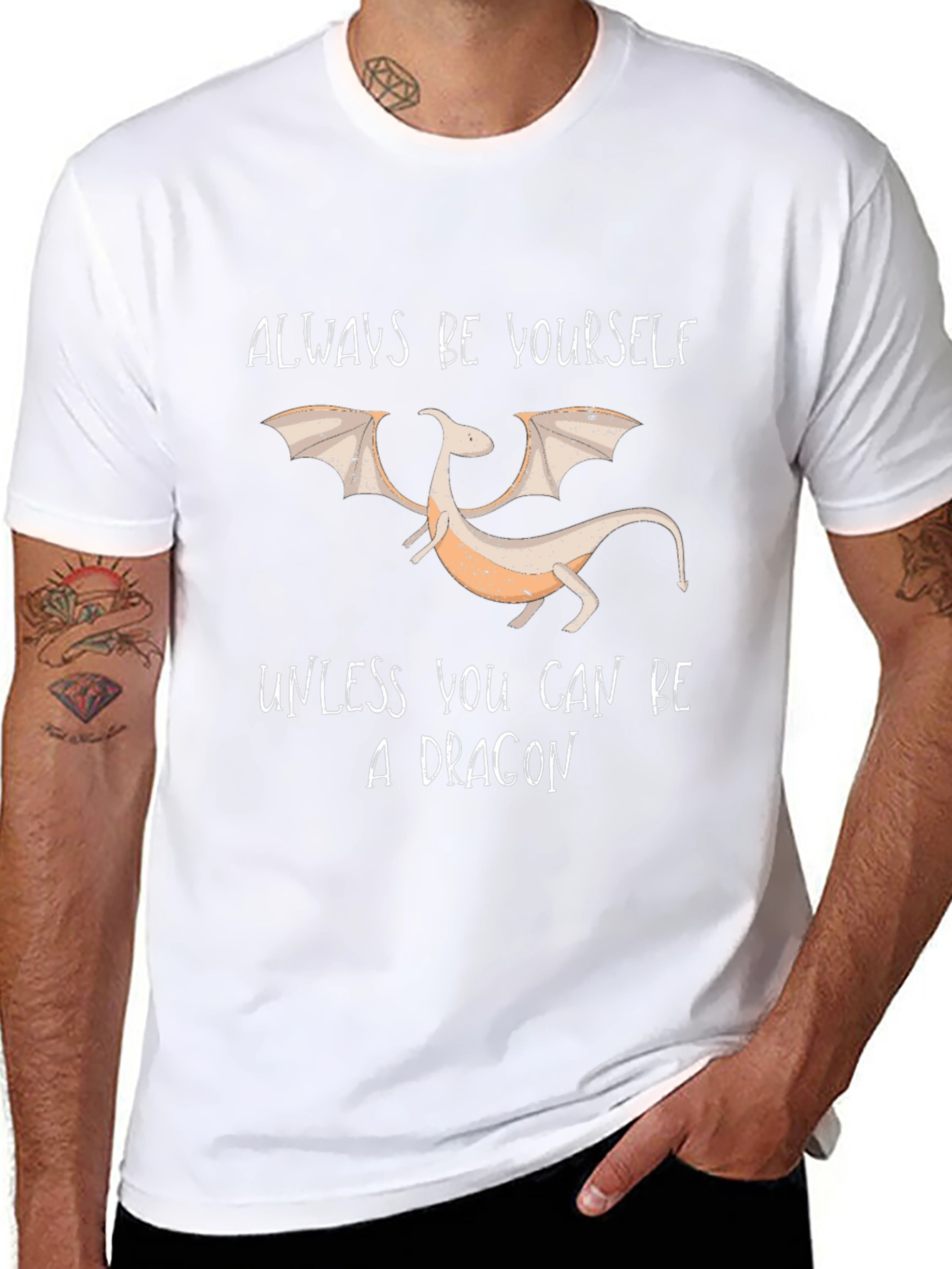 Always Be Yourself Dragon Graphic T-Shirt