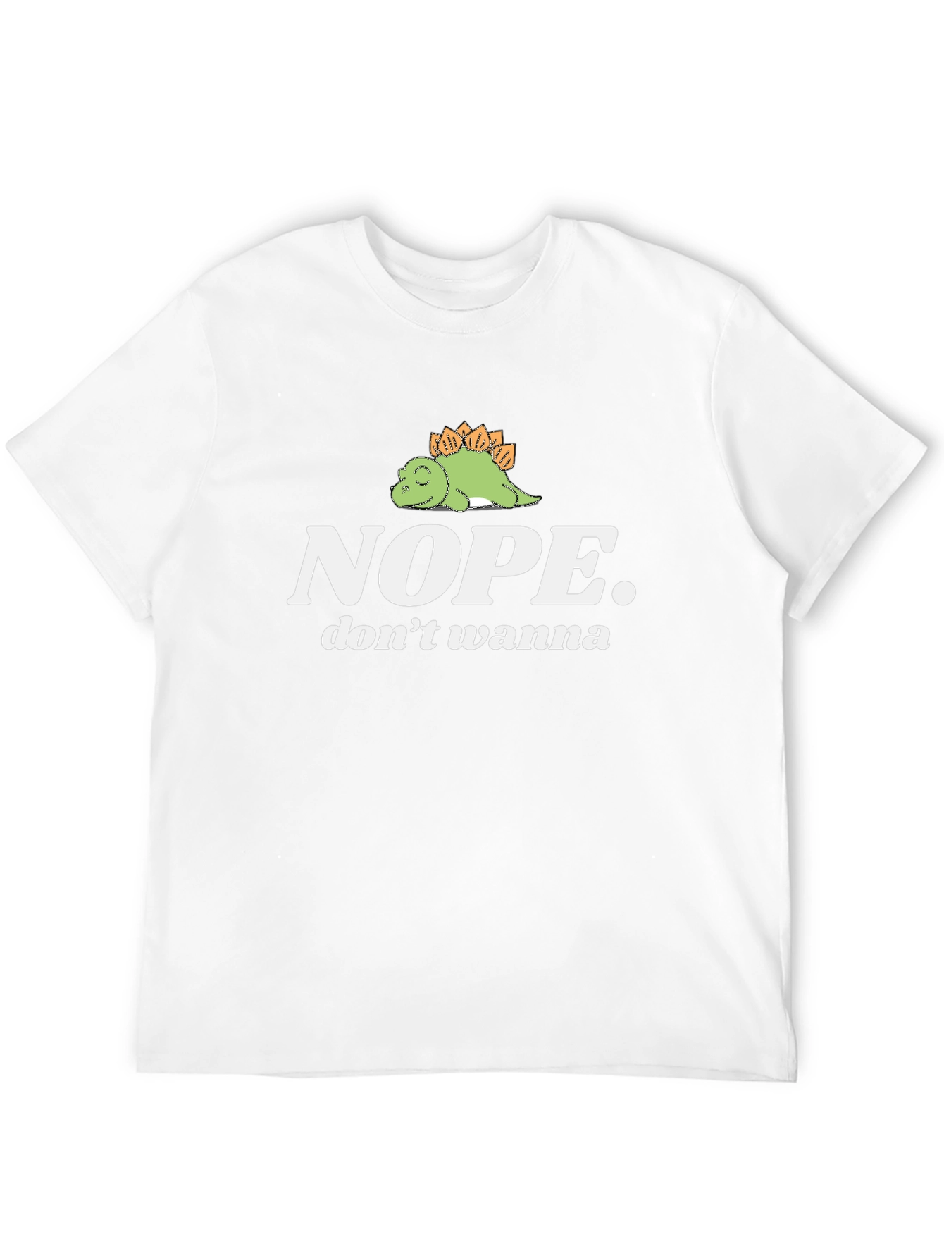 Nope. Lazy Dino Graphic Tee - Black Cotton T-Shirt