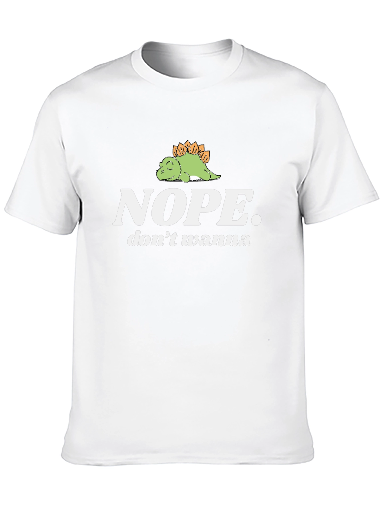 Nope. Lazy Dino Graphic Tee - Black Cotton T-Shirt