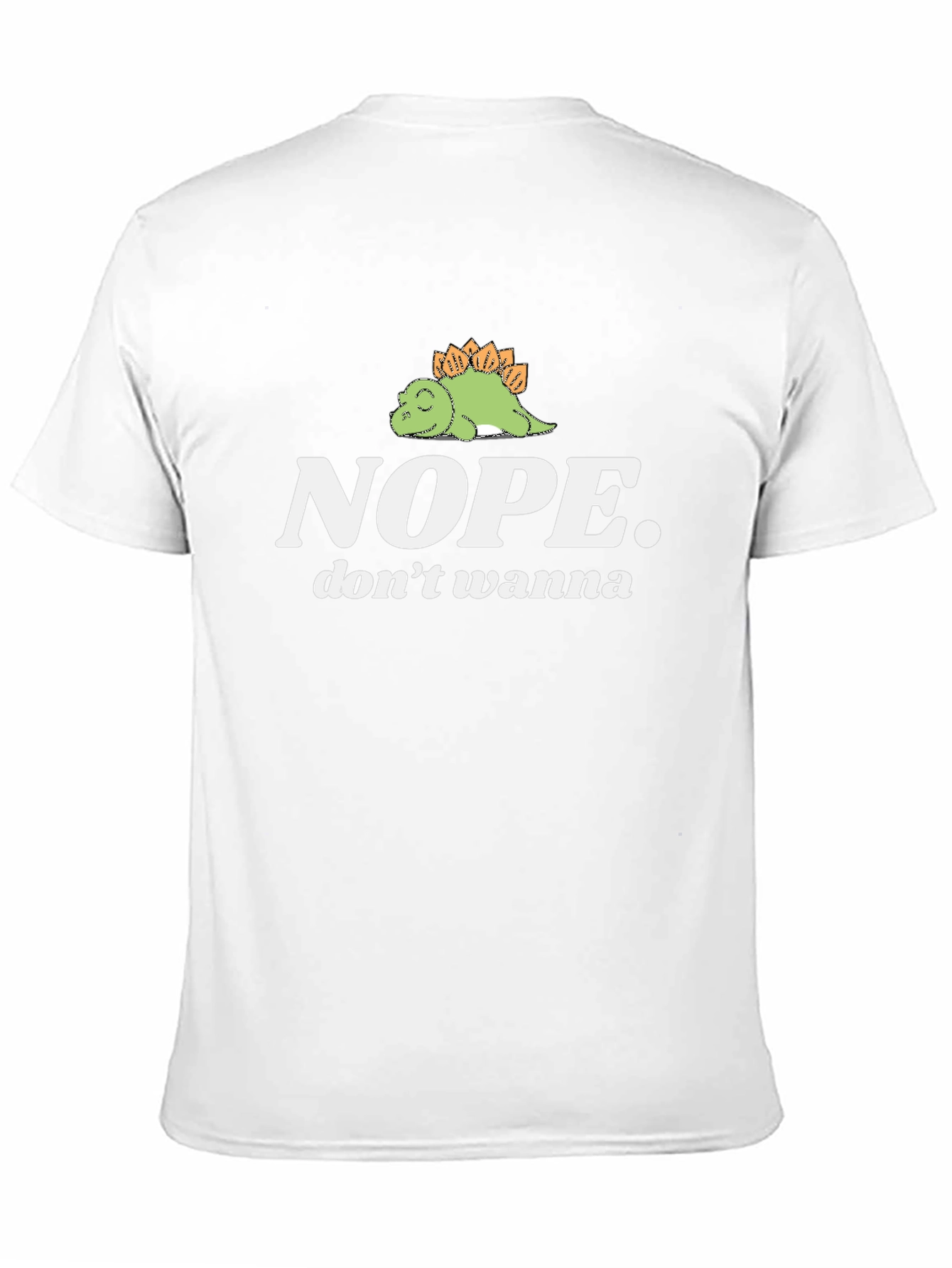Nope. Lazy Dino Graphic Tee - Black Cotton T-Shirt