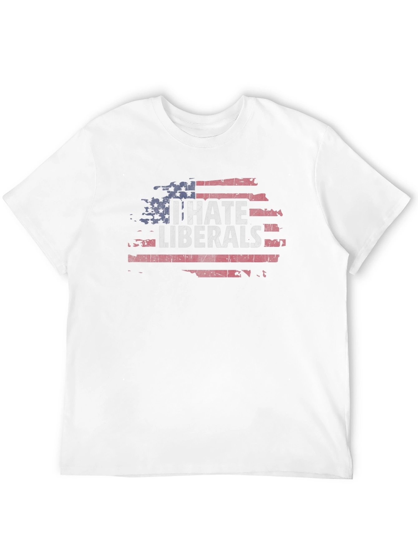 I Hate Liberals Flag Tee