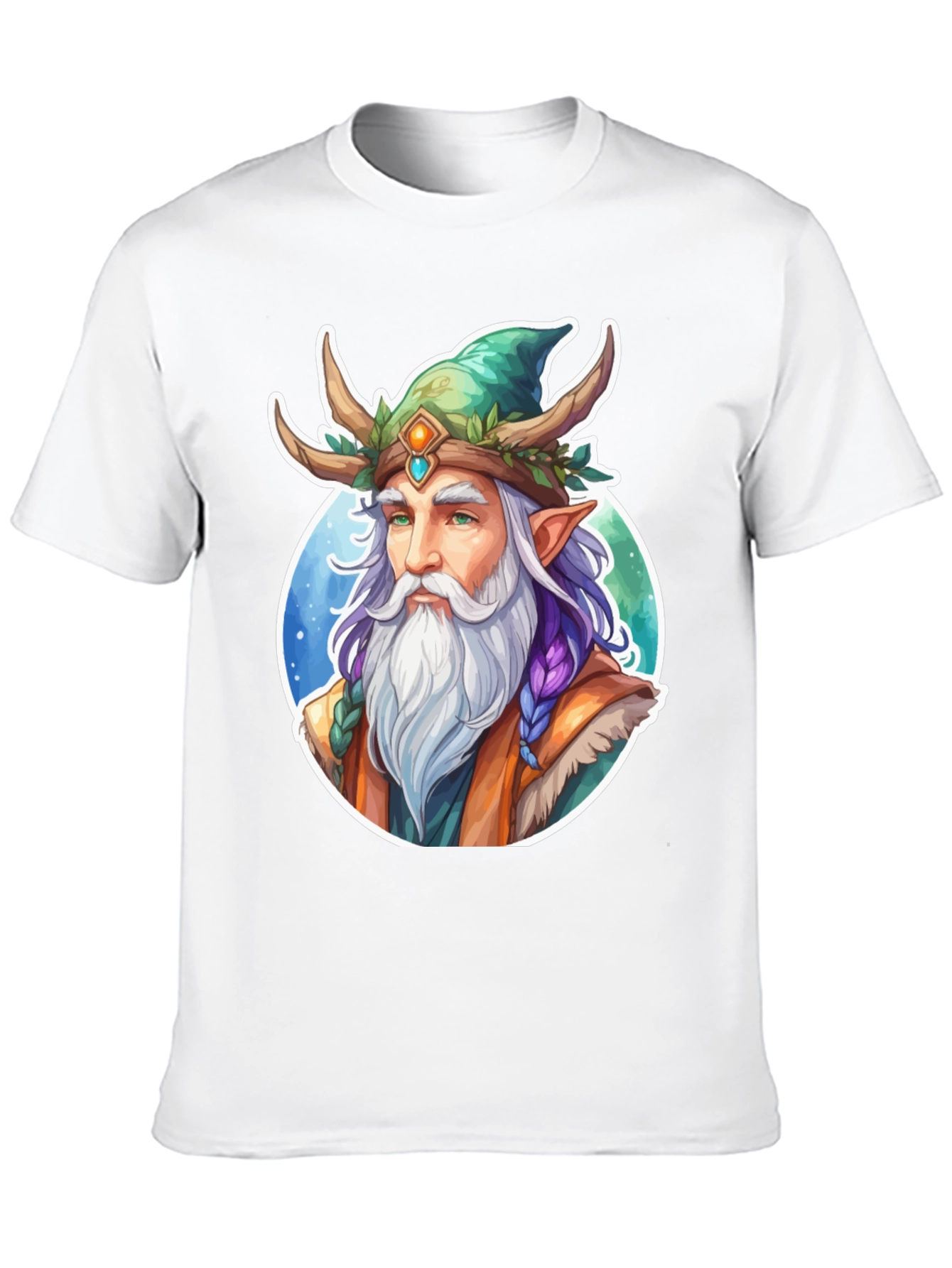 Fantasy Elf Wizard Graphic T-Shirt