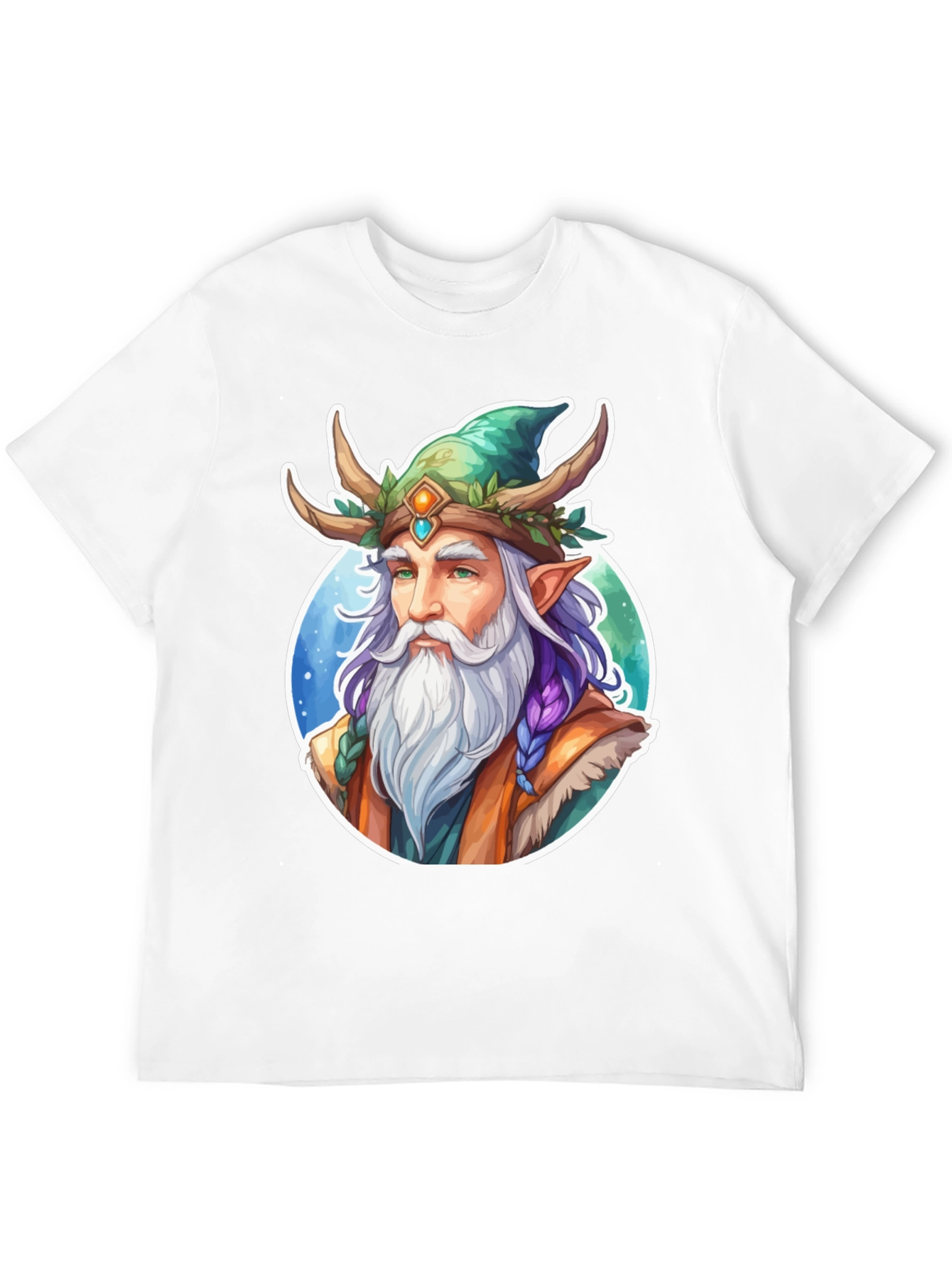 Fantasy Elf Wizard Graphic T-Shirt