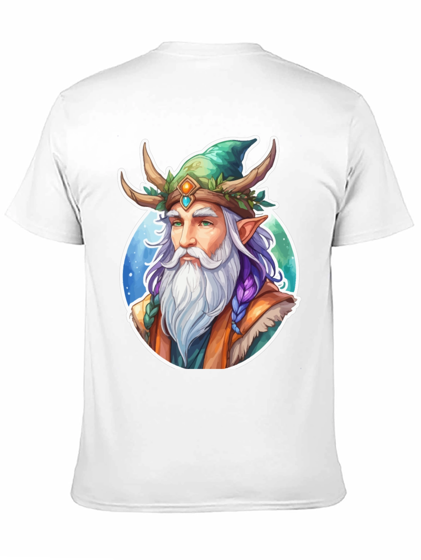 Fantasy Elf Wizard Graphic T-Shirt