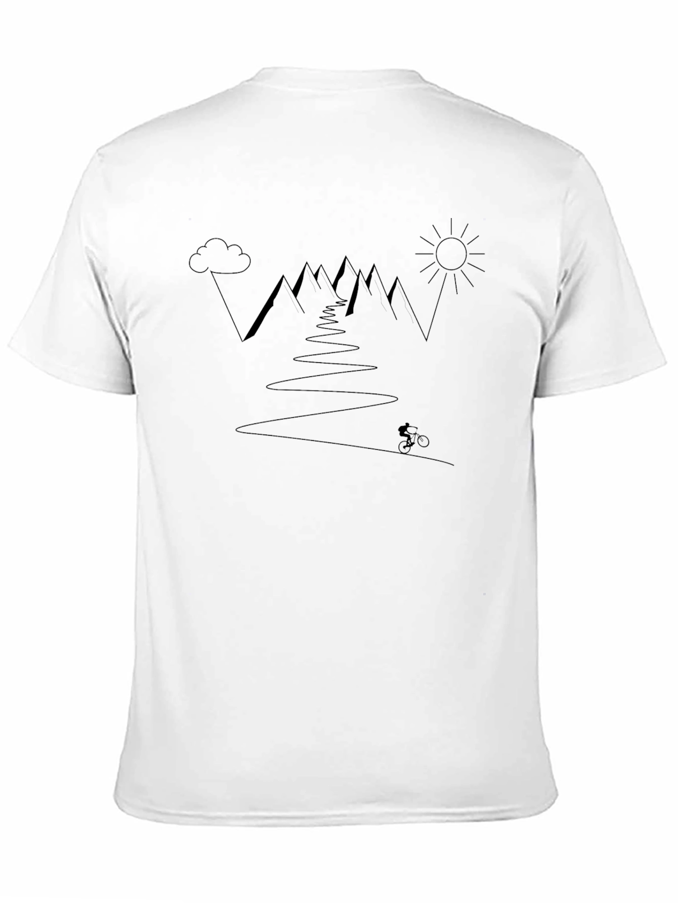 Mountain Bike Trail Graphic Tee - Black