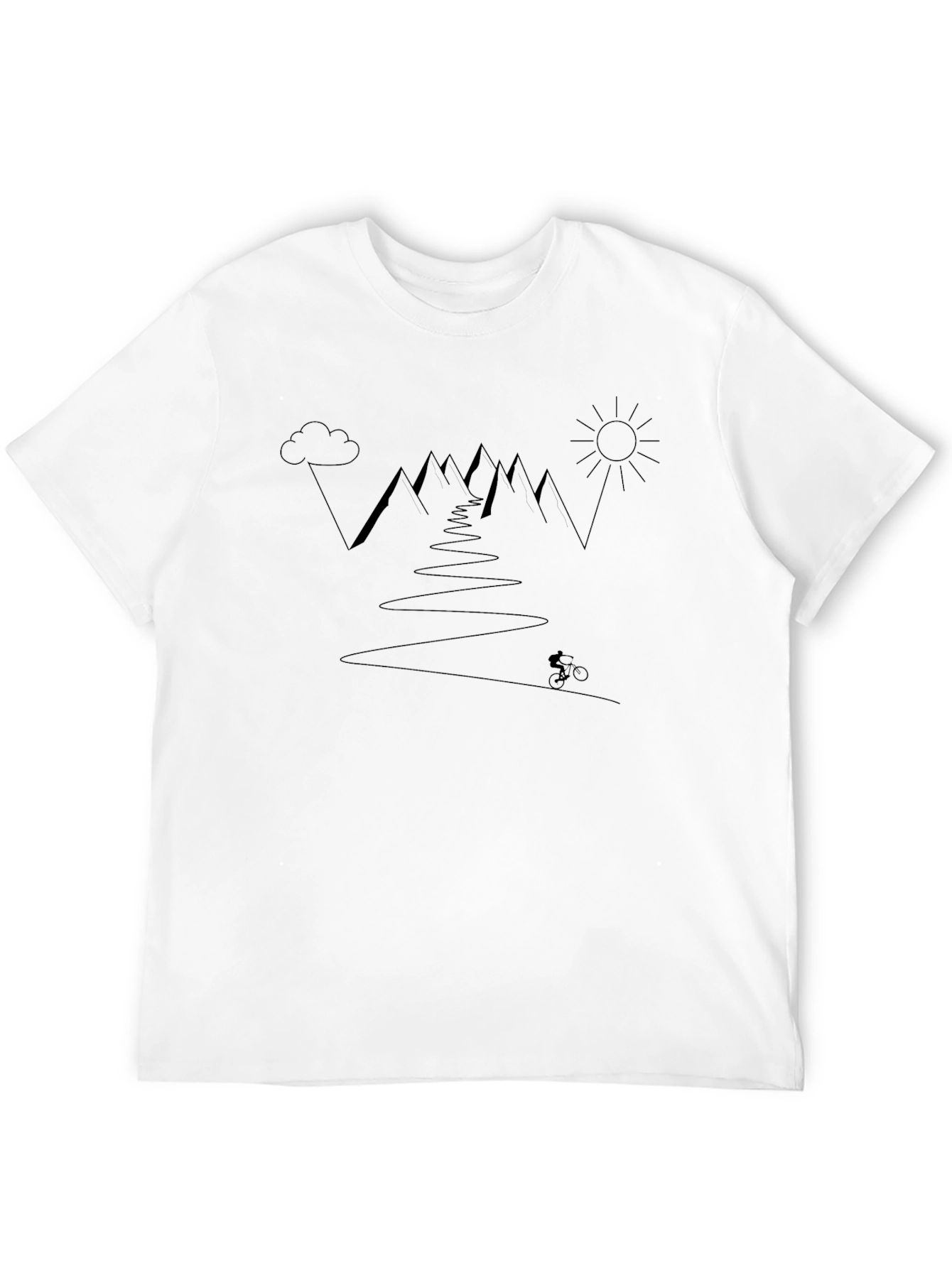 Mountain Bike Trail Graphic Tee - Black