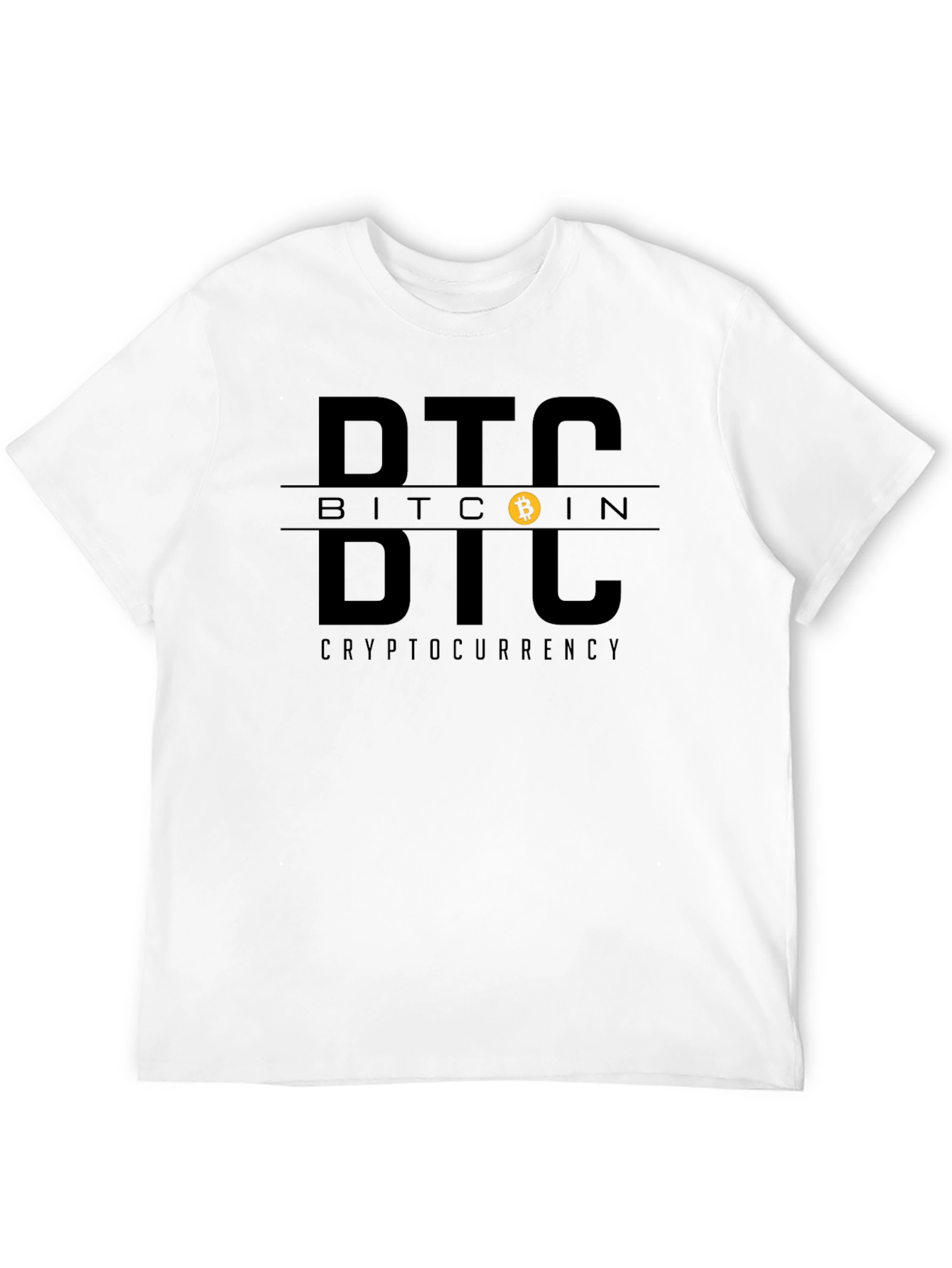 Bitcoin BTC Cryptocurrency Graphic Tee - Black