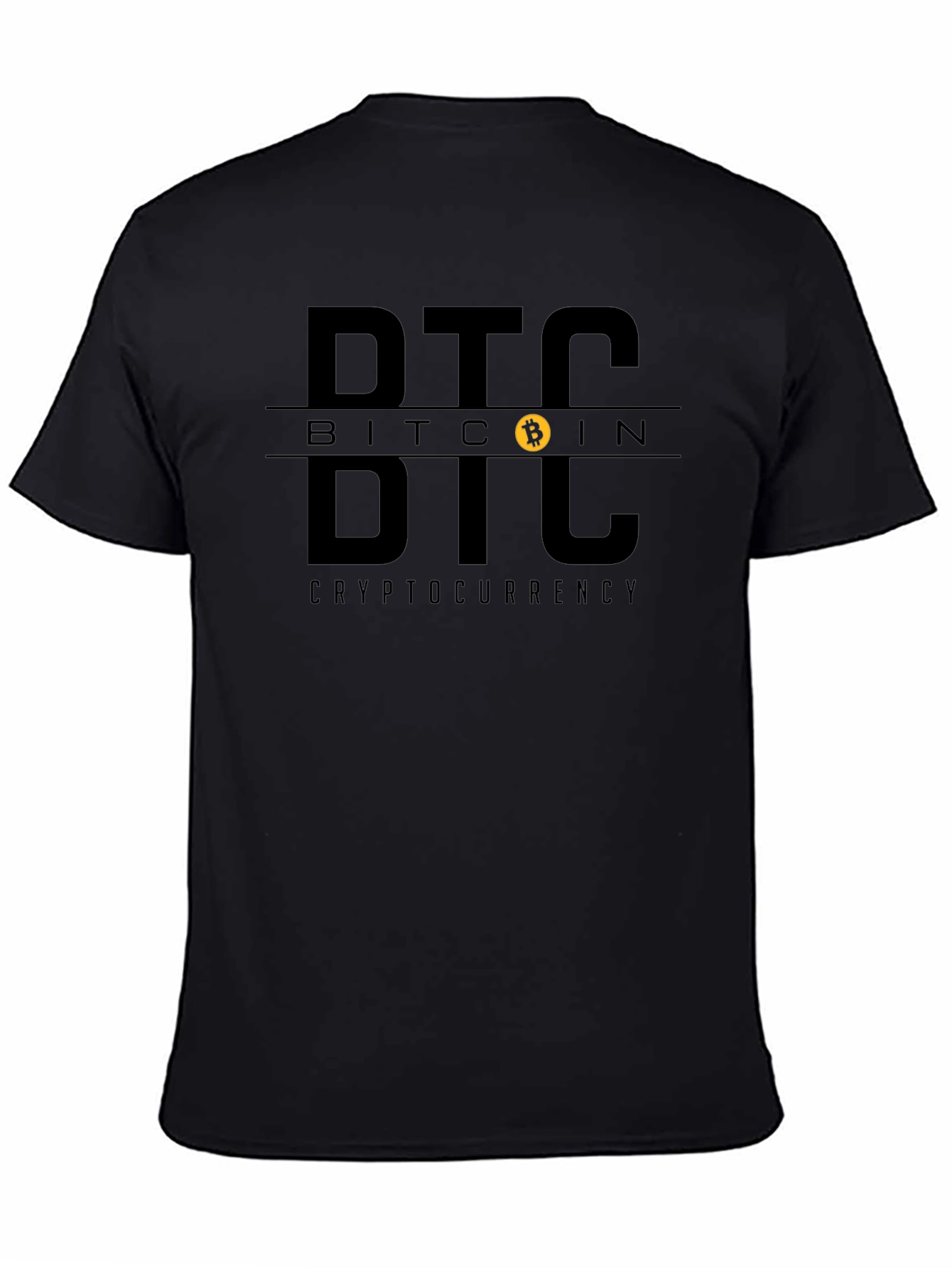 Bitcoin BTC Cryptocurrency Graphic Tee - Black