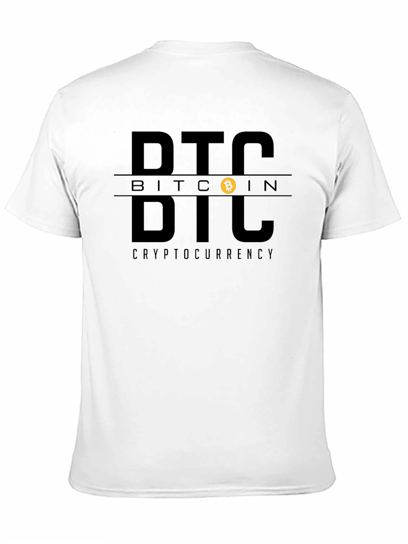 Bitcoin BTC Cryptocurrency Graphic Tee - Black
