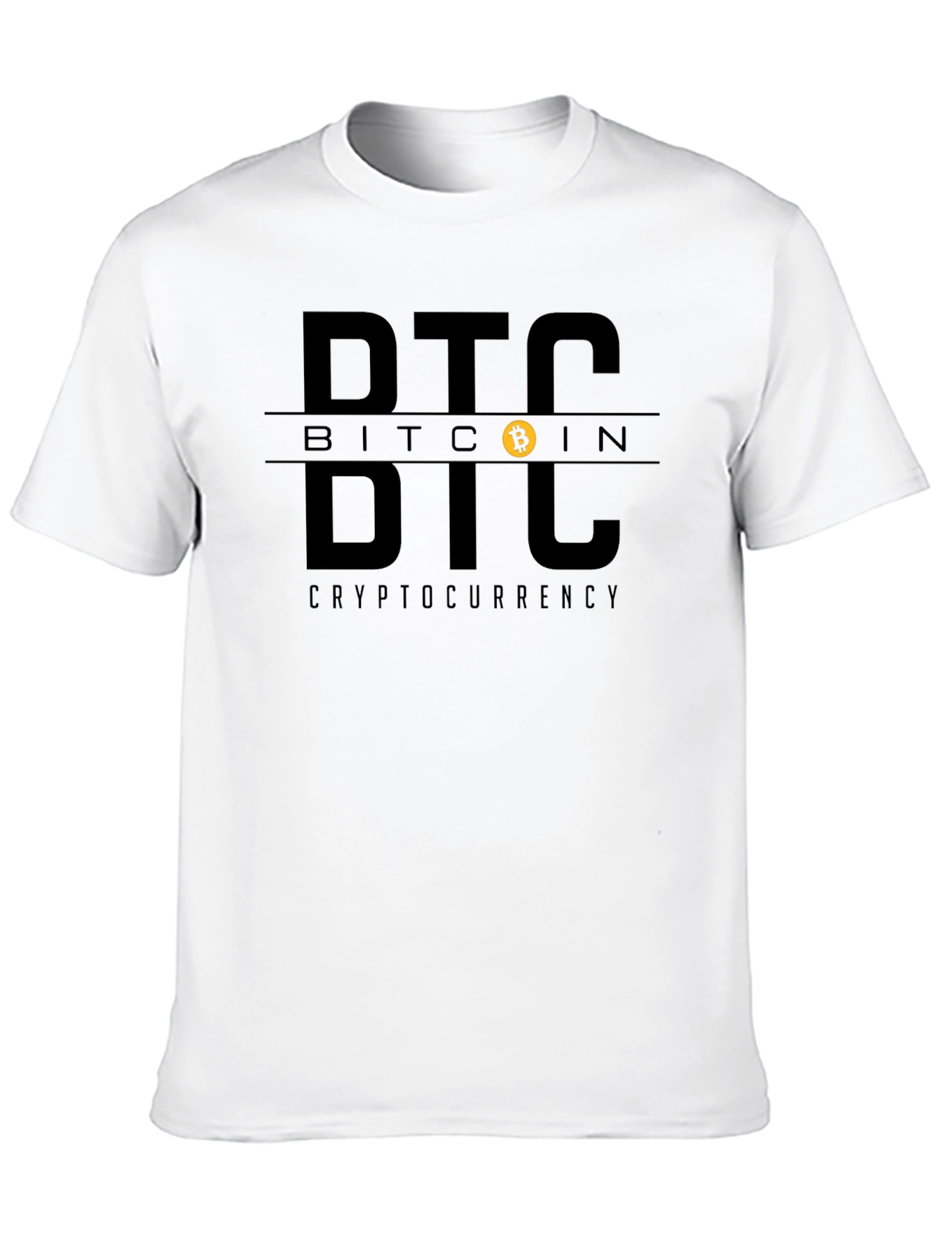 Bitcoin BTC Cryptocurrency Graphic Tee - Black