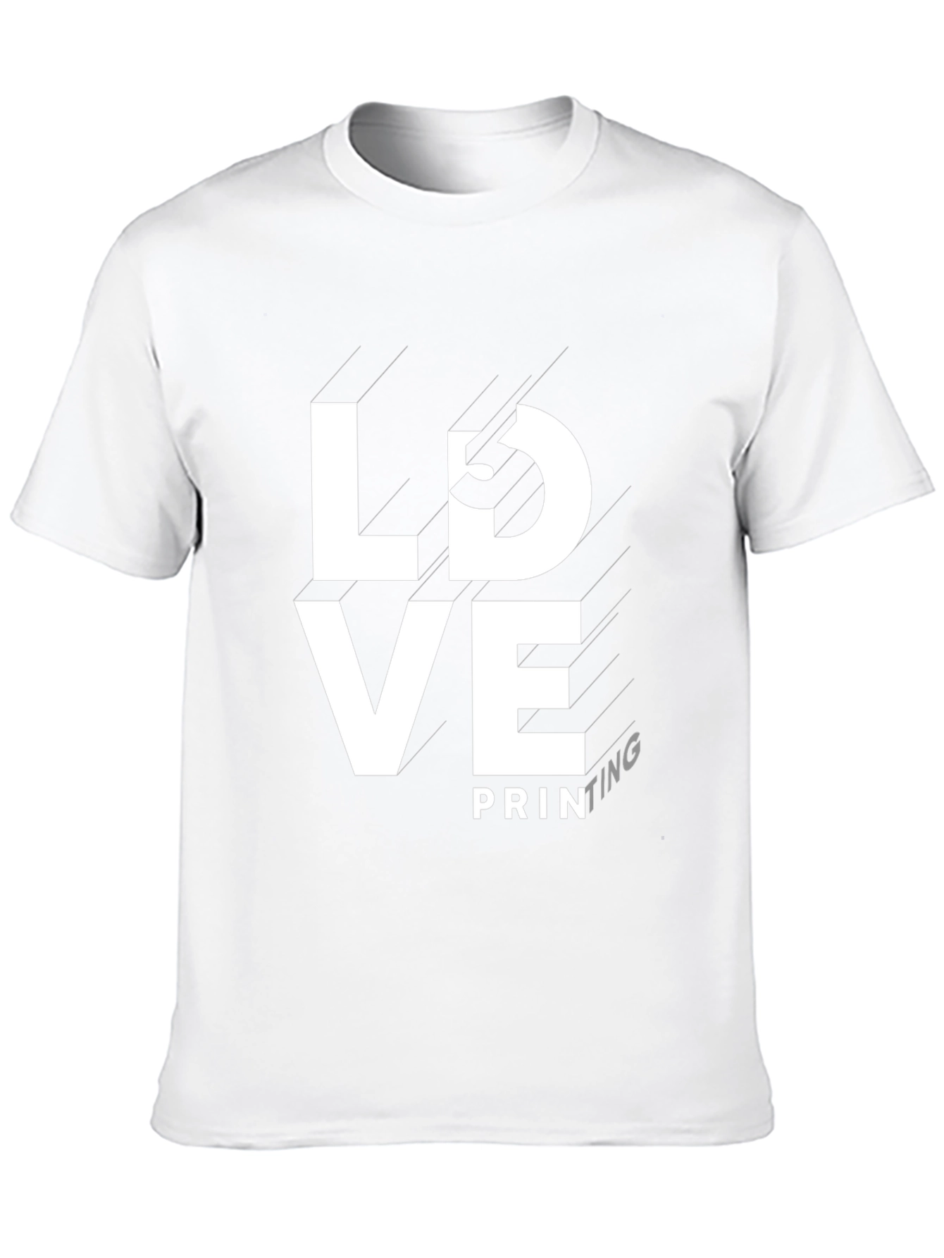 Love Printing Black Tee - Stylish Graphic T-Shirt