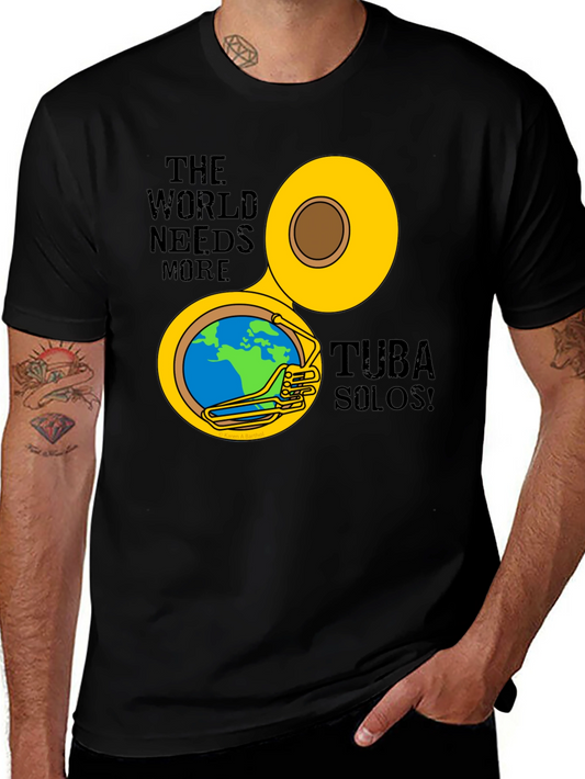 Tuba Solos Graphic Tee - Musical Earth Design