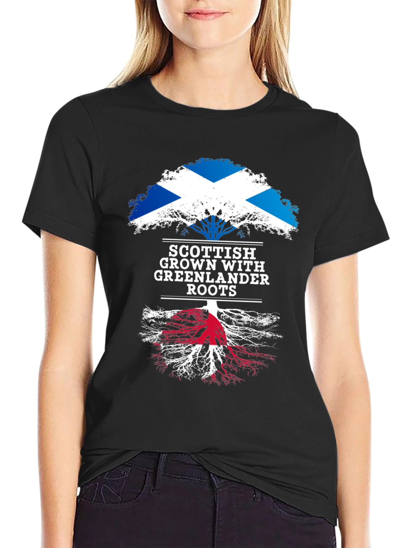 Scottish Grown with Greenlander Roots T-Shirt