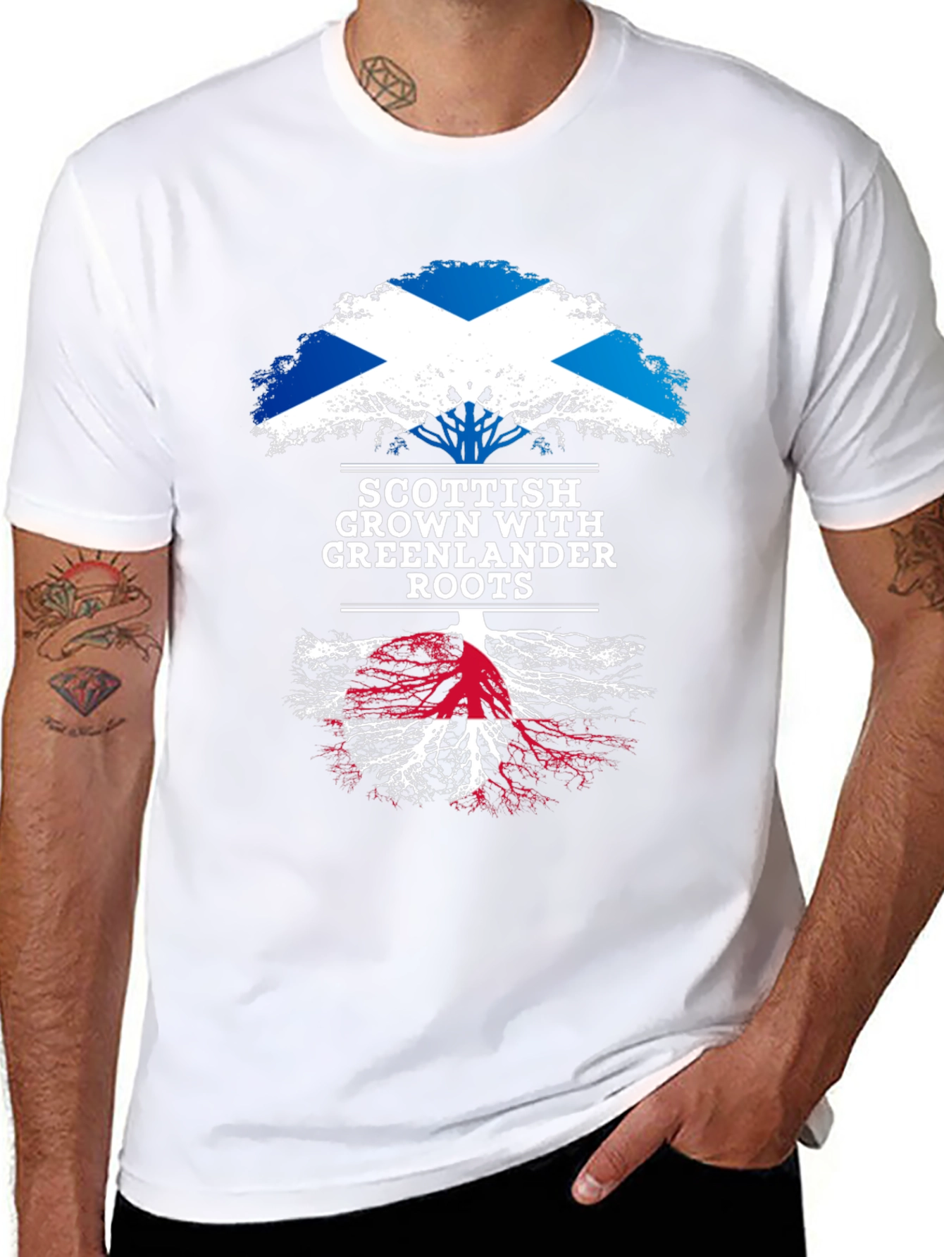Scottish Grown with Greenlander Roots T-Shirt