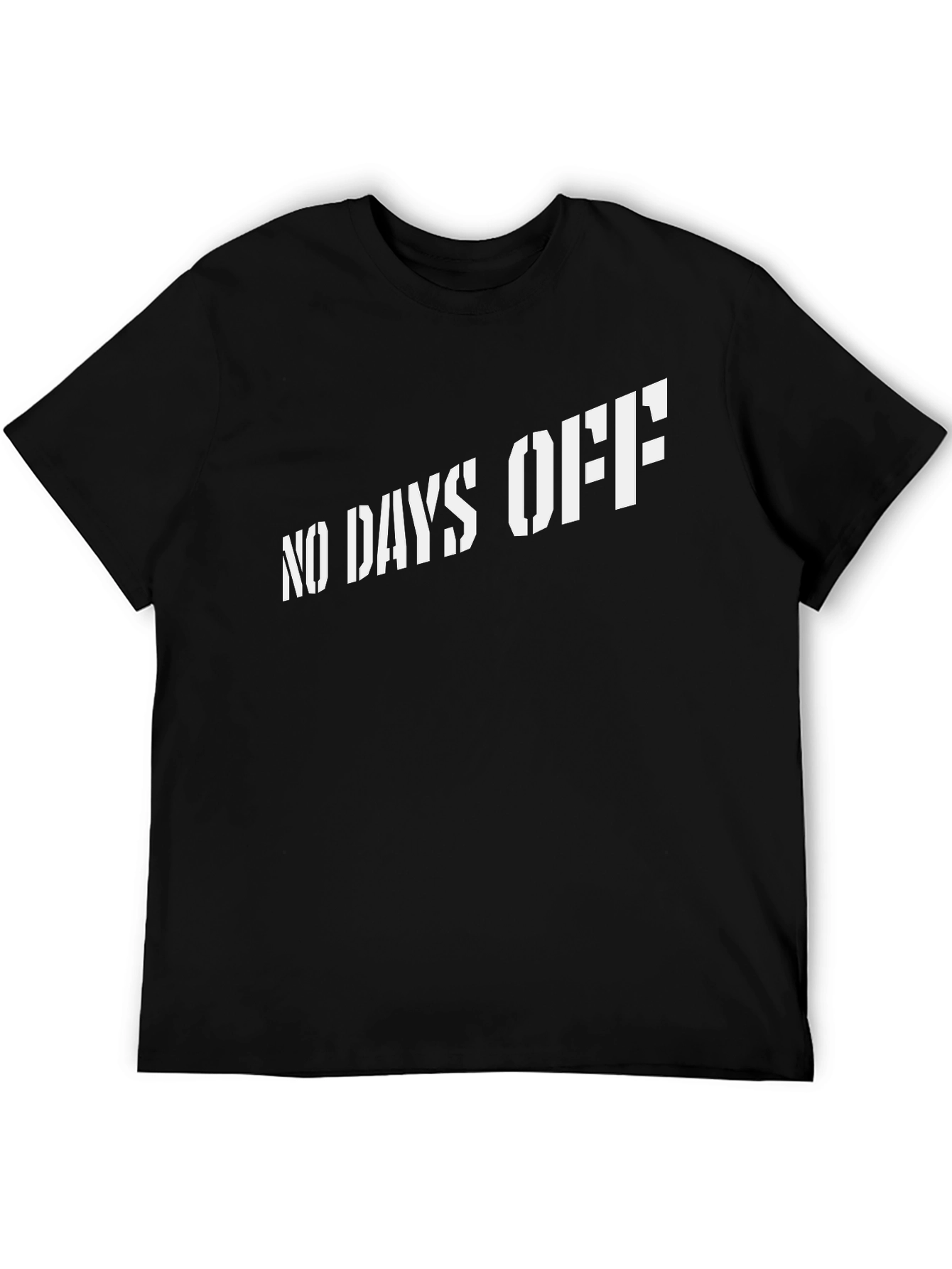 No Days Off Black Graphic T-Shirt