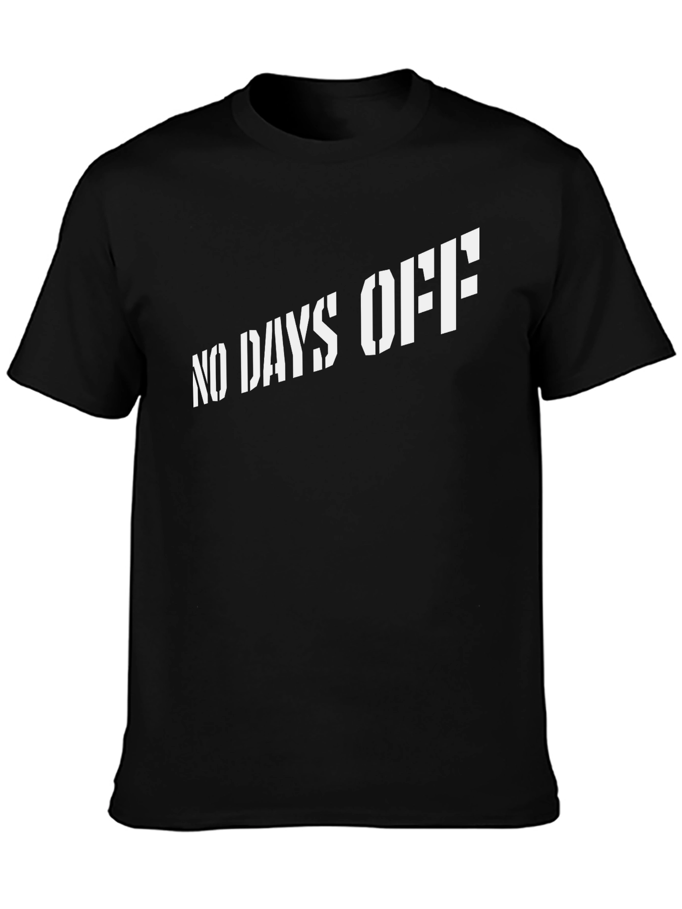 No Days Off Black Graphic T-Shirt