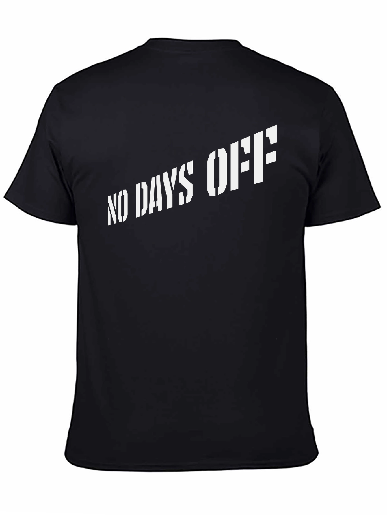 No Days Off Black Graphic T-Shirt