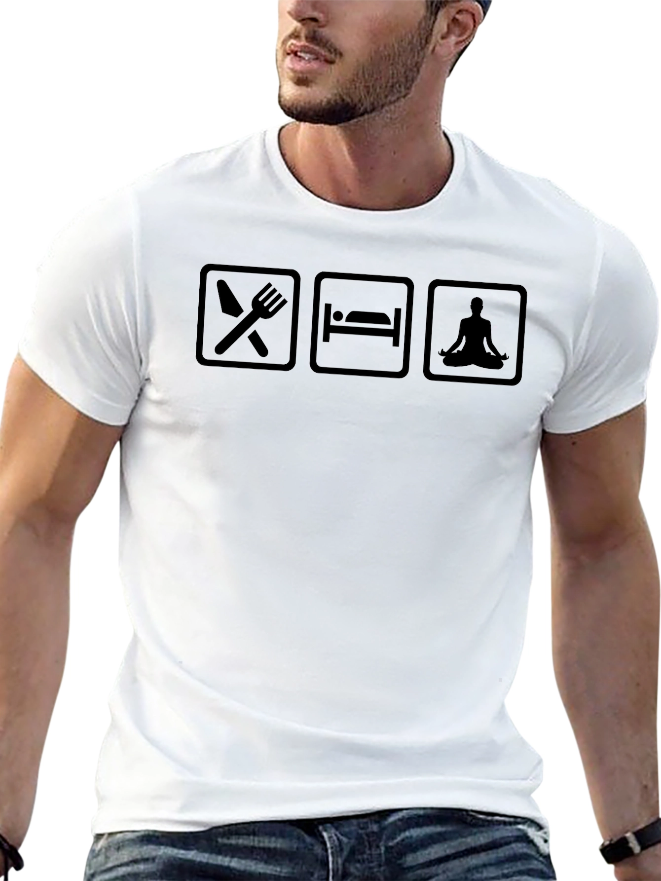 Eat Sleep Meditate Graphic T-Shirt