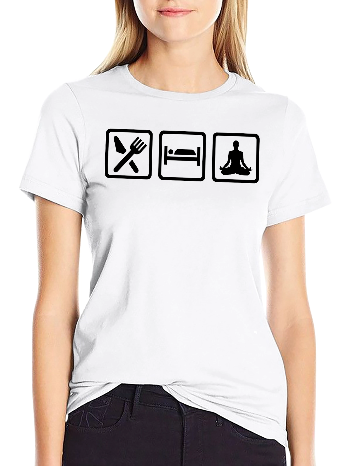 Eat Sleep Meditate Graphic T-Shirt