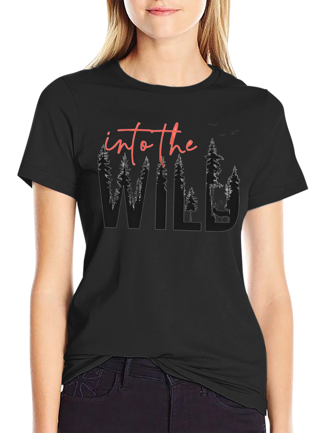 Into The Wild Graphic Tee - Black Unisex T-Shirt