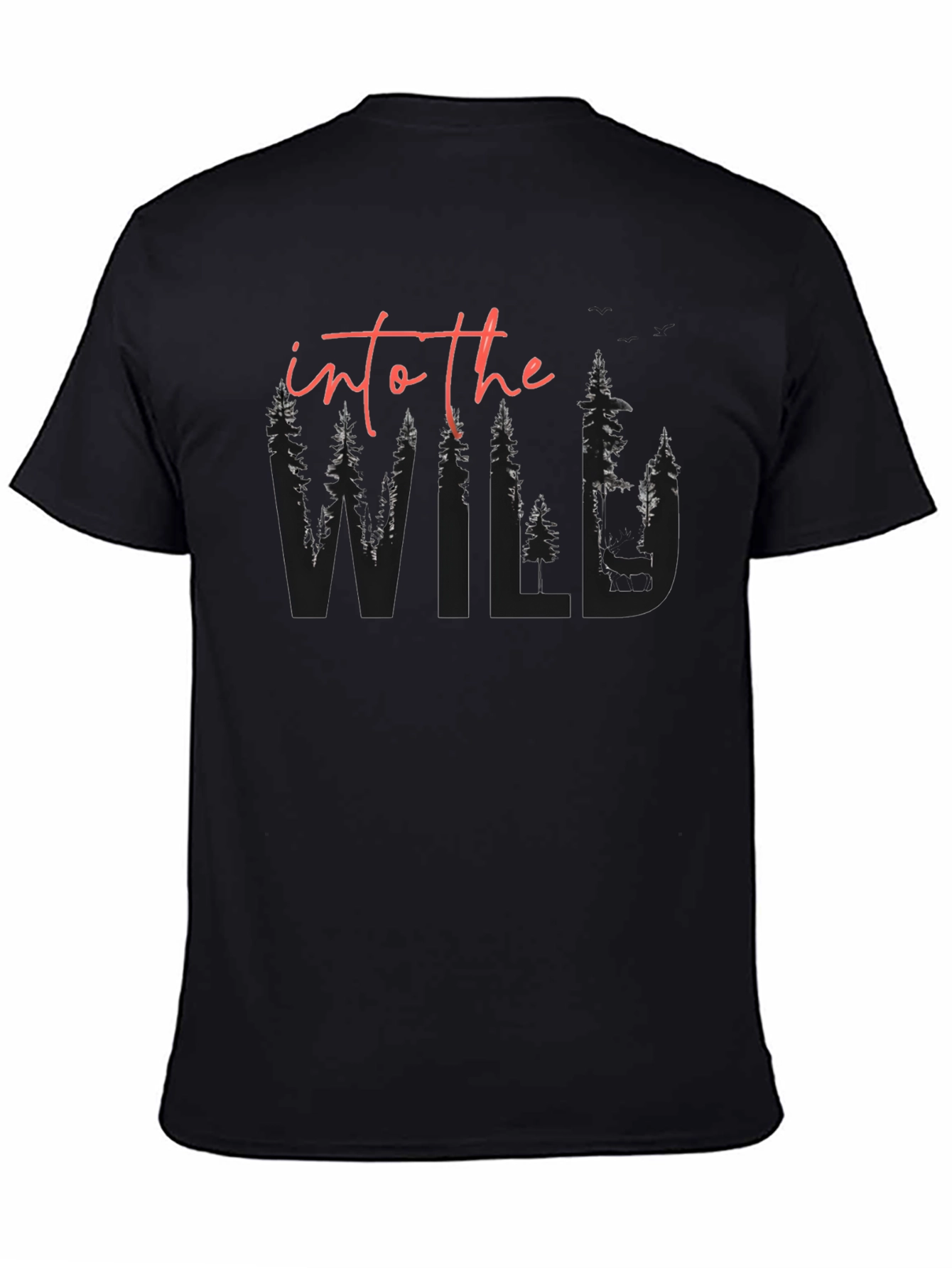 Into The Wild Graphic Tee - Black Unisex T-Shirt