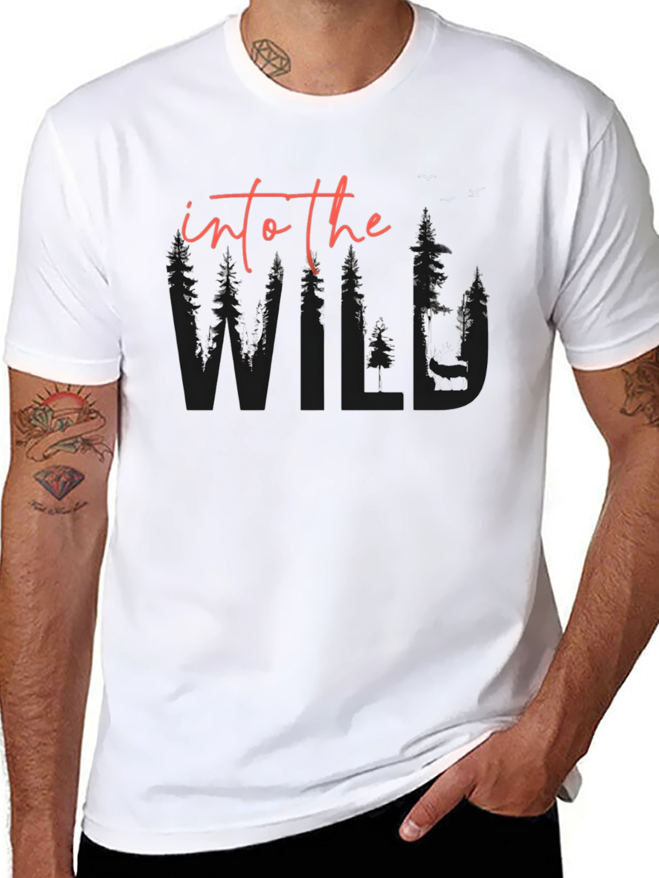 Into The Wild Graphic Tee - Black Unisex T-Shirt