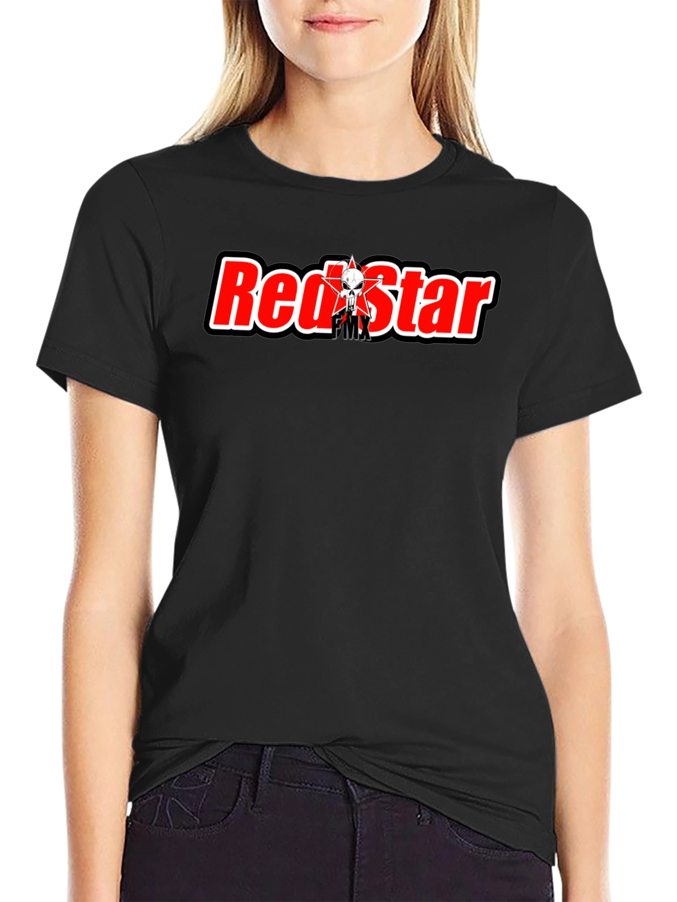 Red Star Graphic Tee - Stylish Mens Black T-Shirt