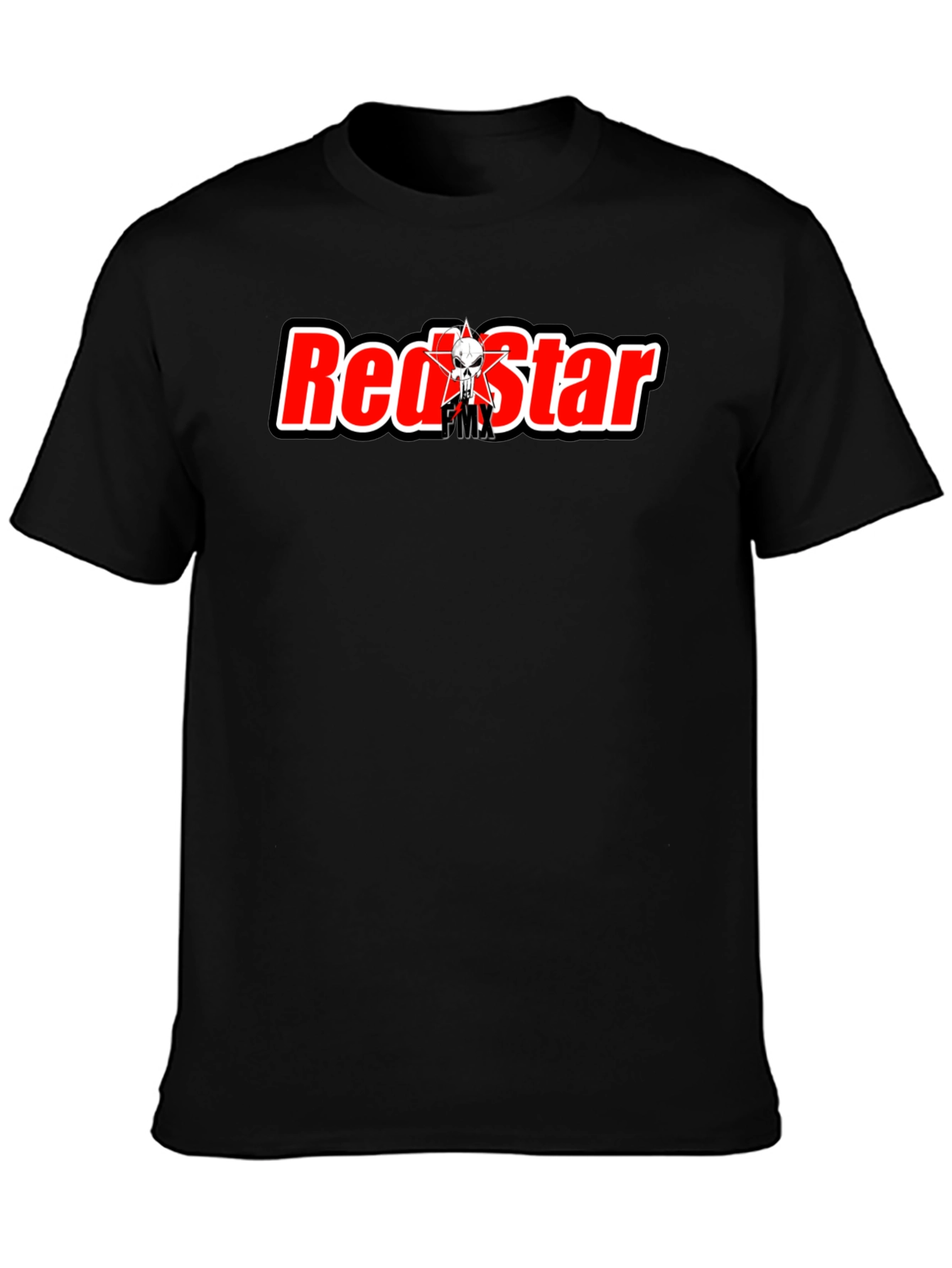Red Star Graphic Tee - Stylish Mens Black T-Shirt