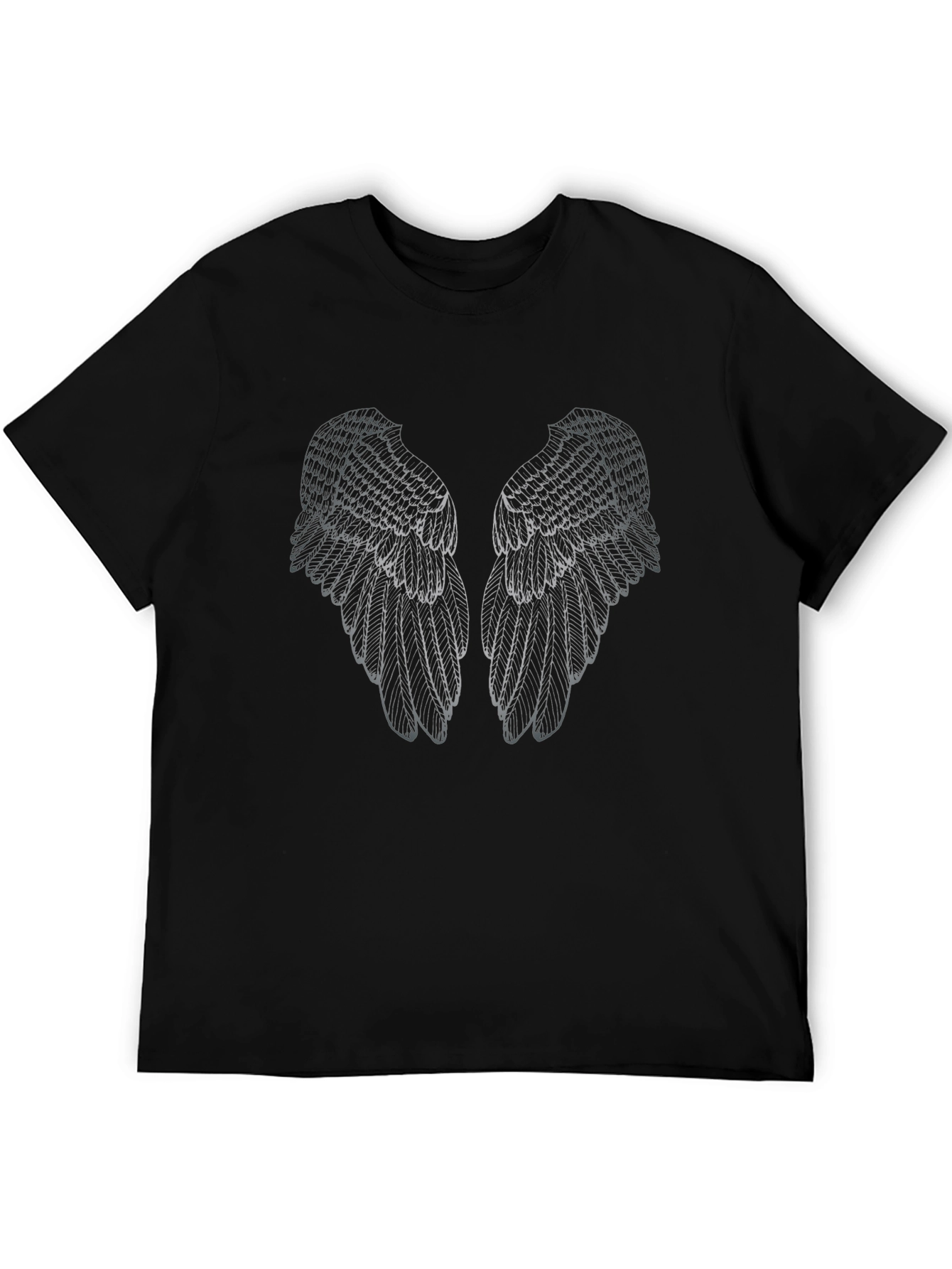 Angel Wings Graphic Black T-Shirt