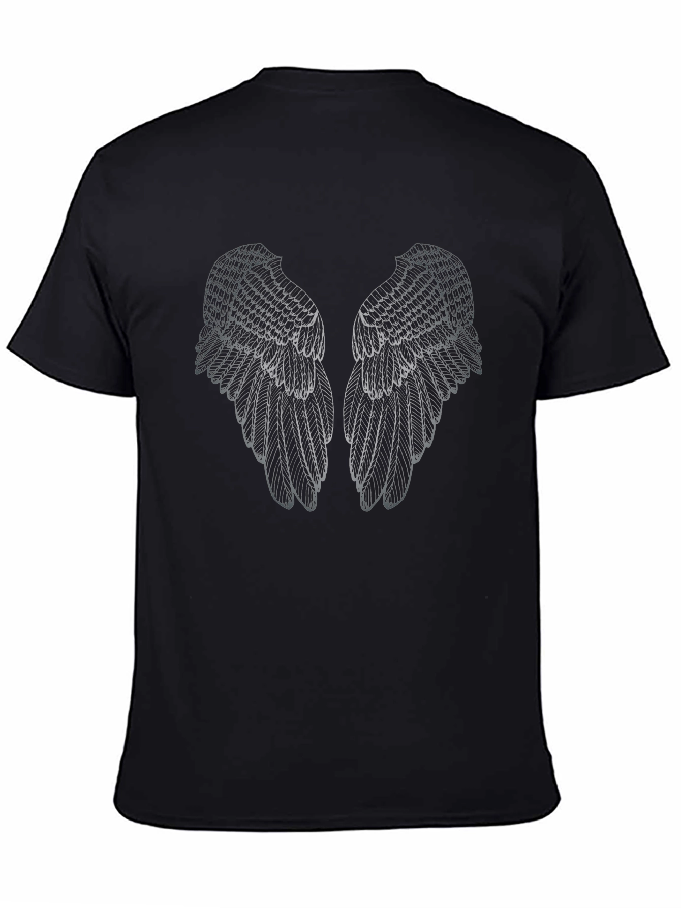 Angel Wings Graphic Black T-Shirt