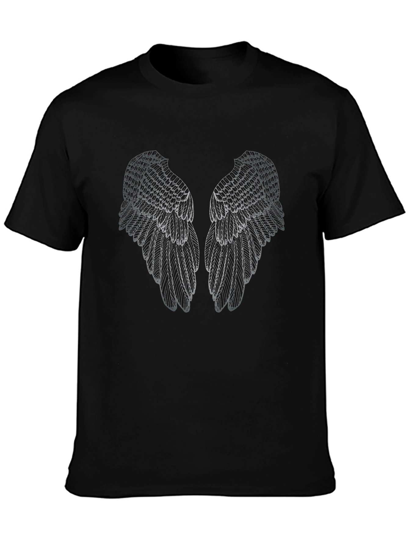 Angel Wings Graphic Black T-Shirt