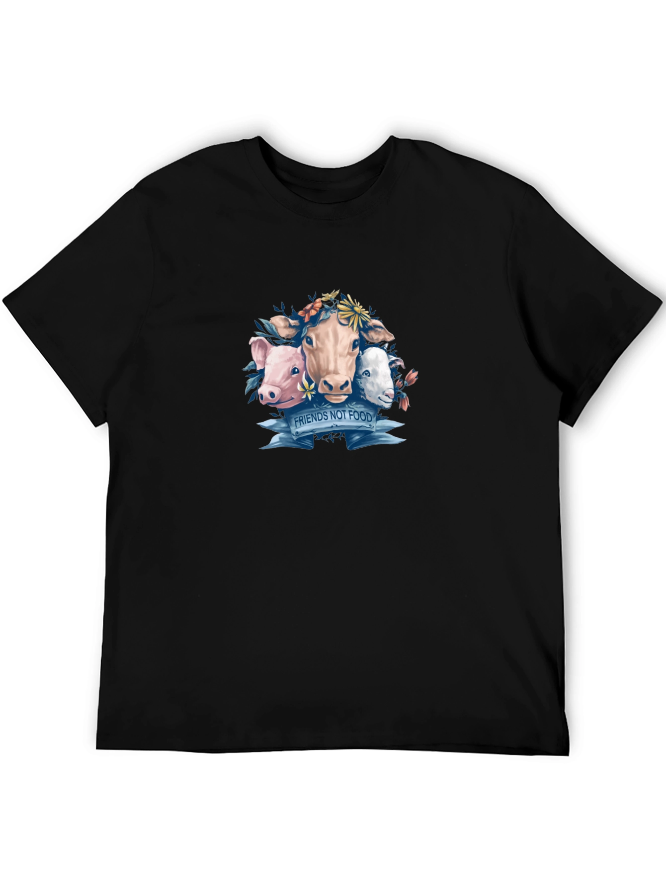 Vegan Friends Not Food Graphic T-Shirt