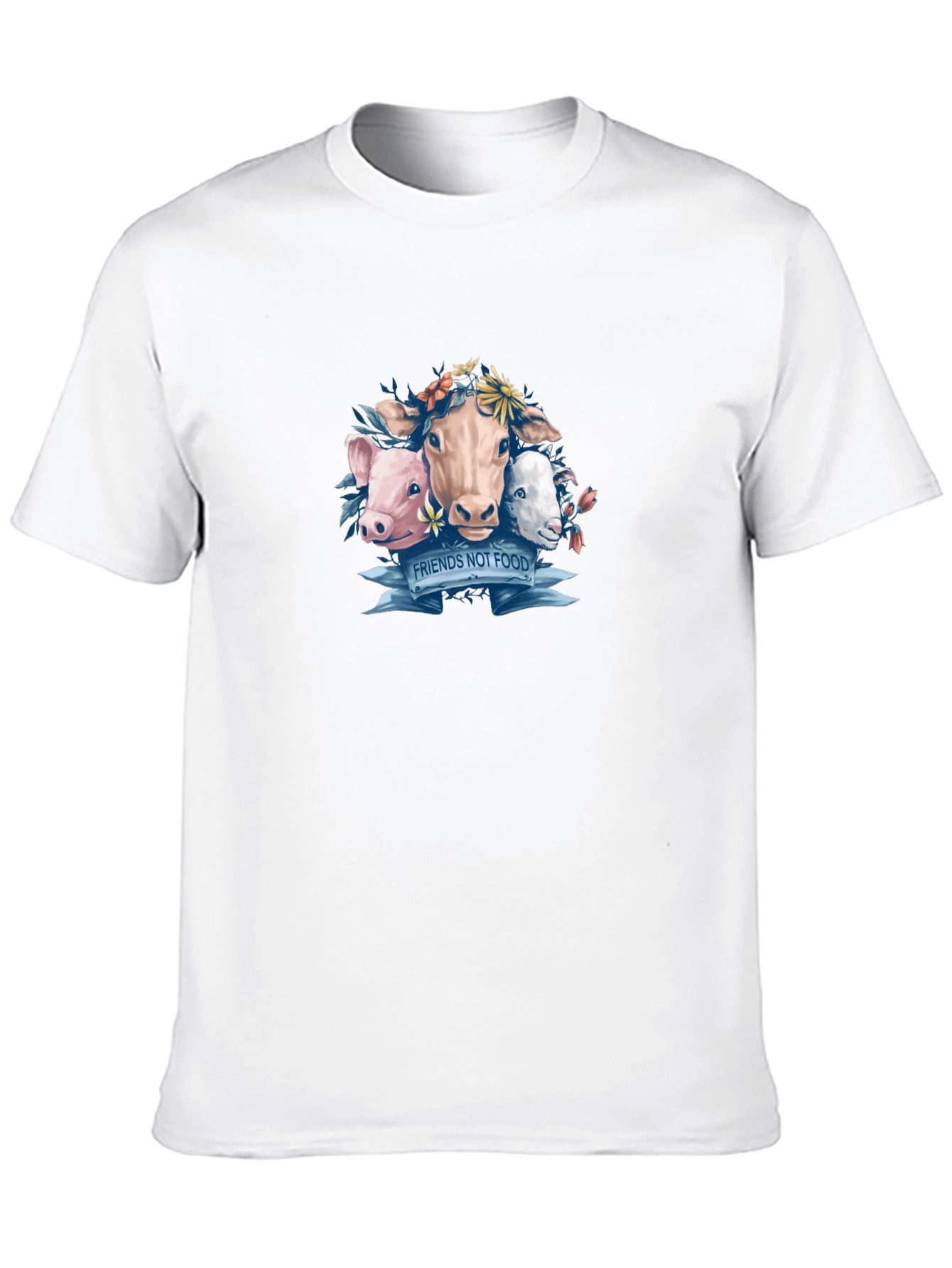 Vegan Friends Not Food Graphic T-Shirt