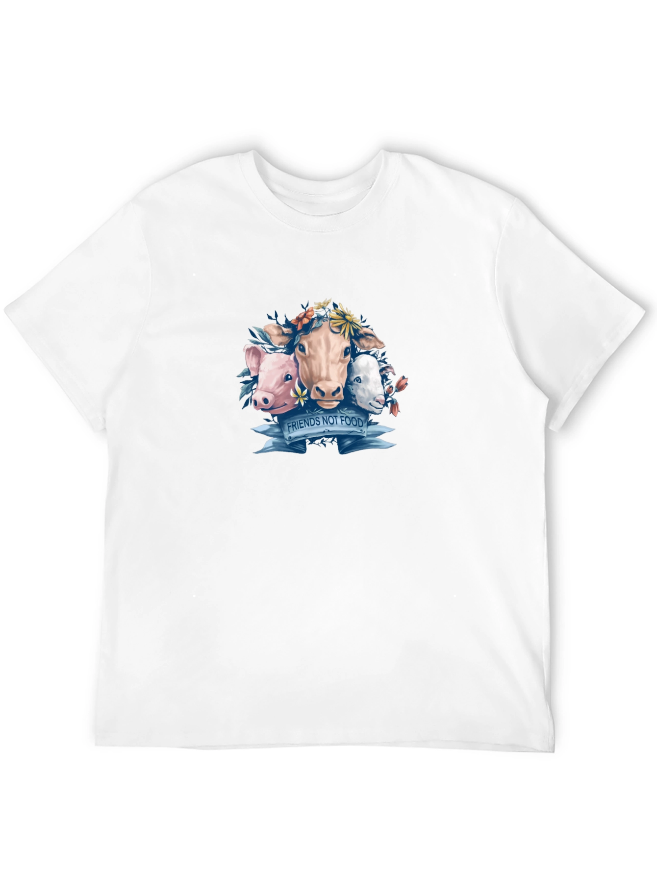Vegan Friends Not Food Graphic T-Shirt