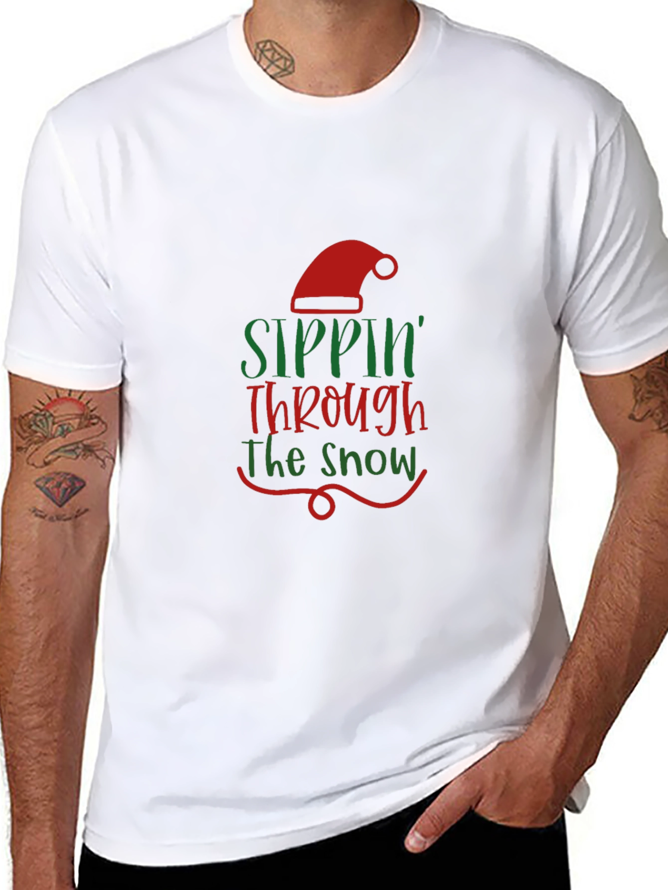 Sippin Through the Snow Holiday T-Shirt