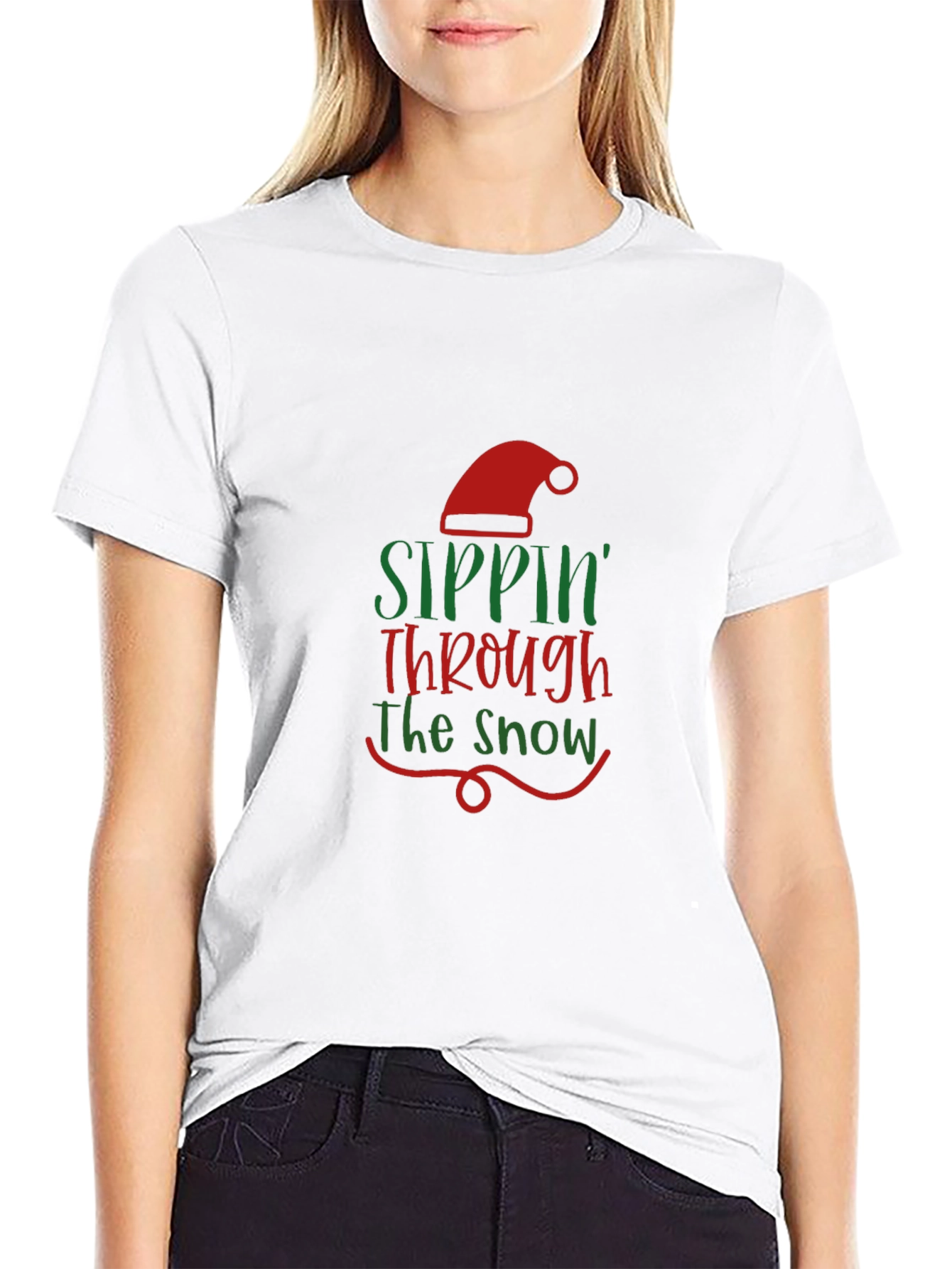 Sippin Through the Snow Holiday T-Shirt