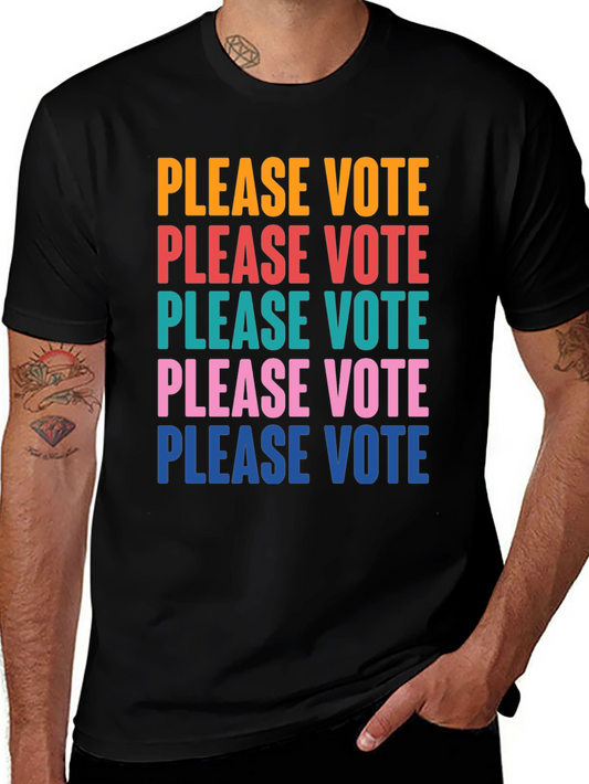 Please Vote Graphic Tee - Political Awareness