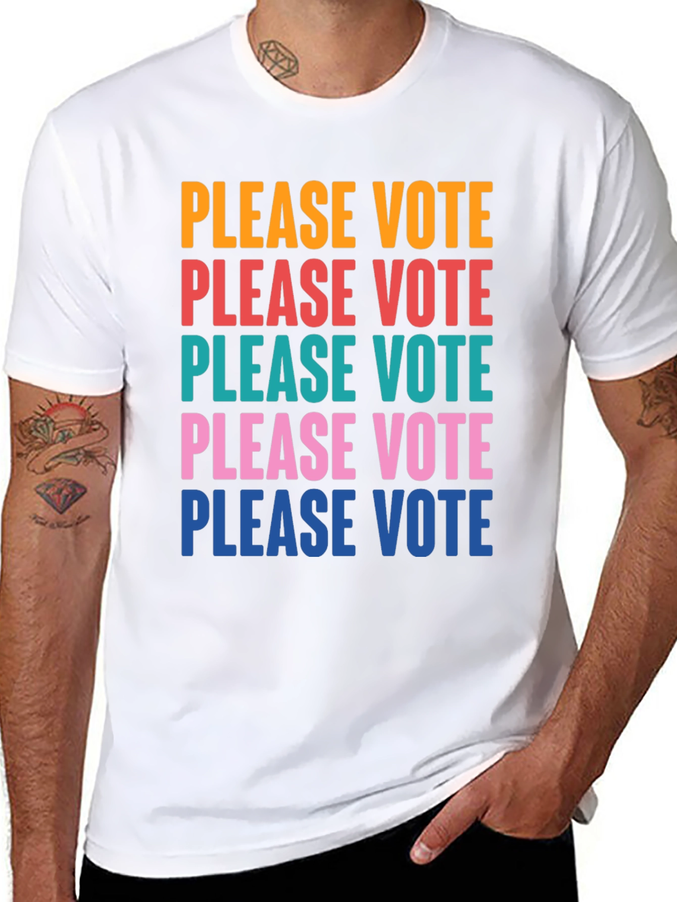 Please Vote Graphic Tee - Political Awareness