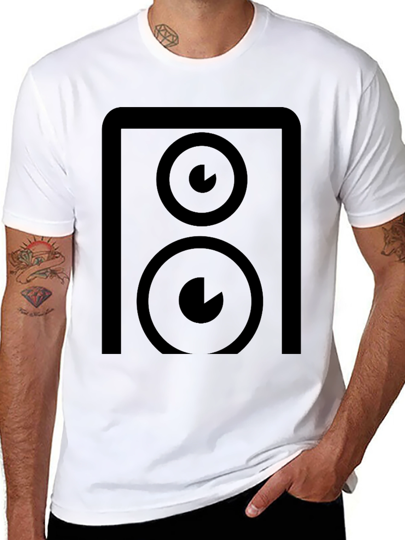 Speaker Graphic Black T-Shirt