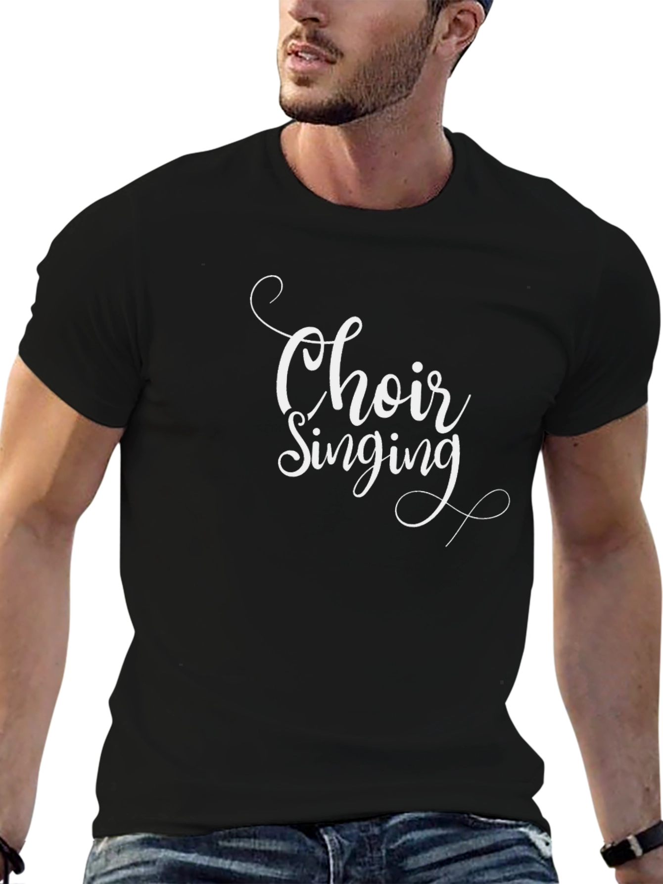 Choir Singing Black T-Shirt