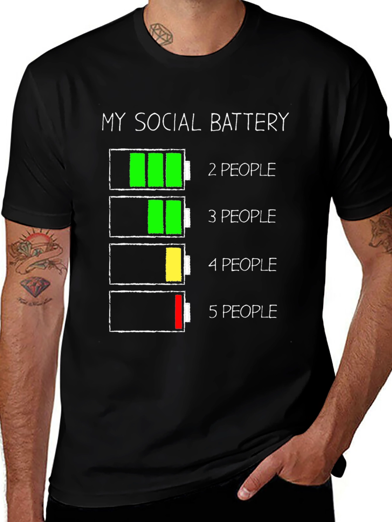 Social Battery T-Shirt - Introvert Humor