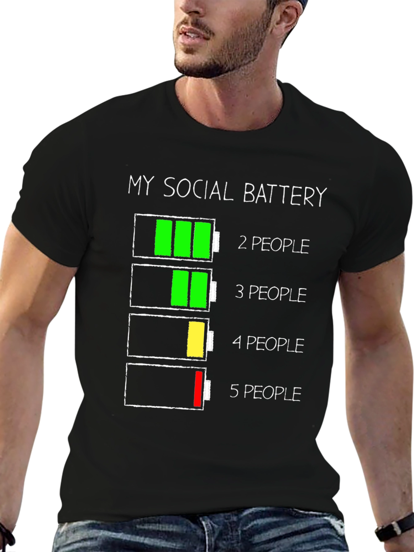Social Battery T-Shirt - Introvert Humor
